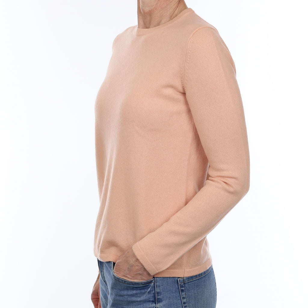 Nude Pink Cashmere Crew Neck Jumper Small
