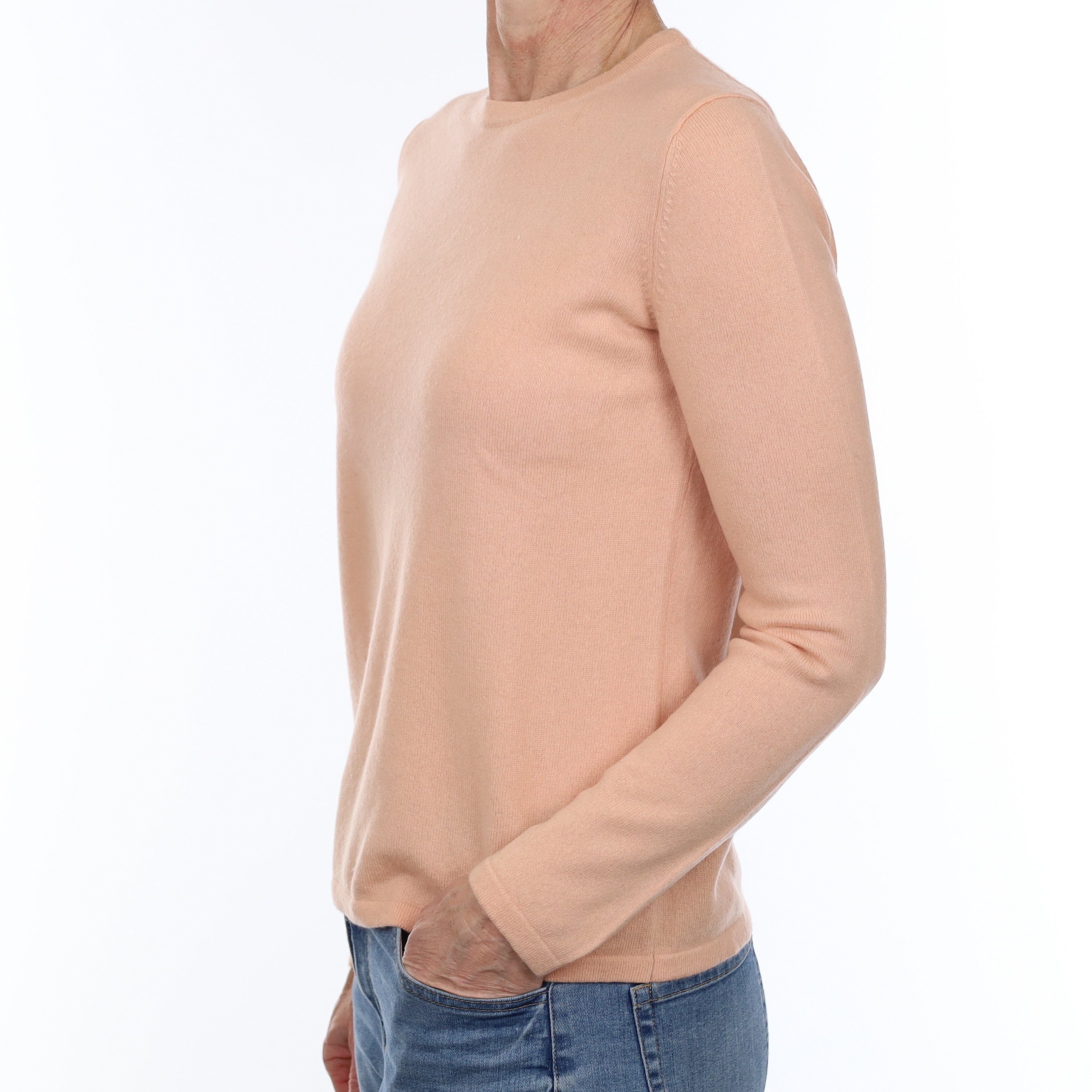 Nude Pink Cashmere Crew Neck Jumper Small