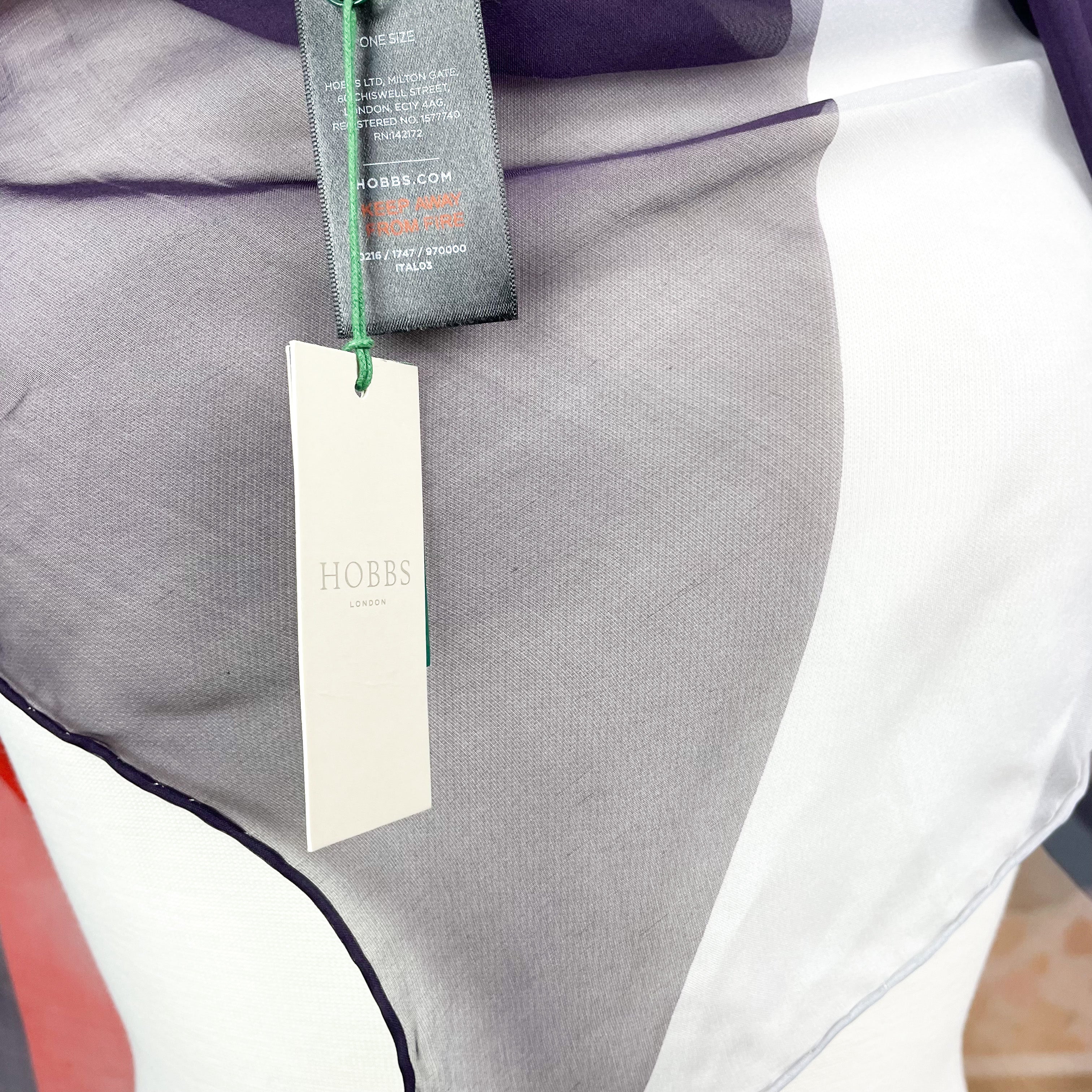 Brand New Extra Large Hobbs Silk Scarf