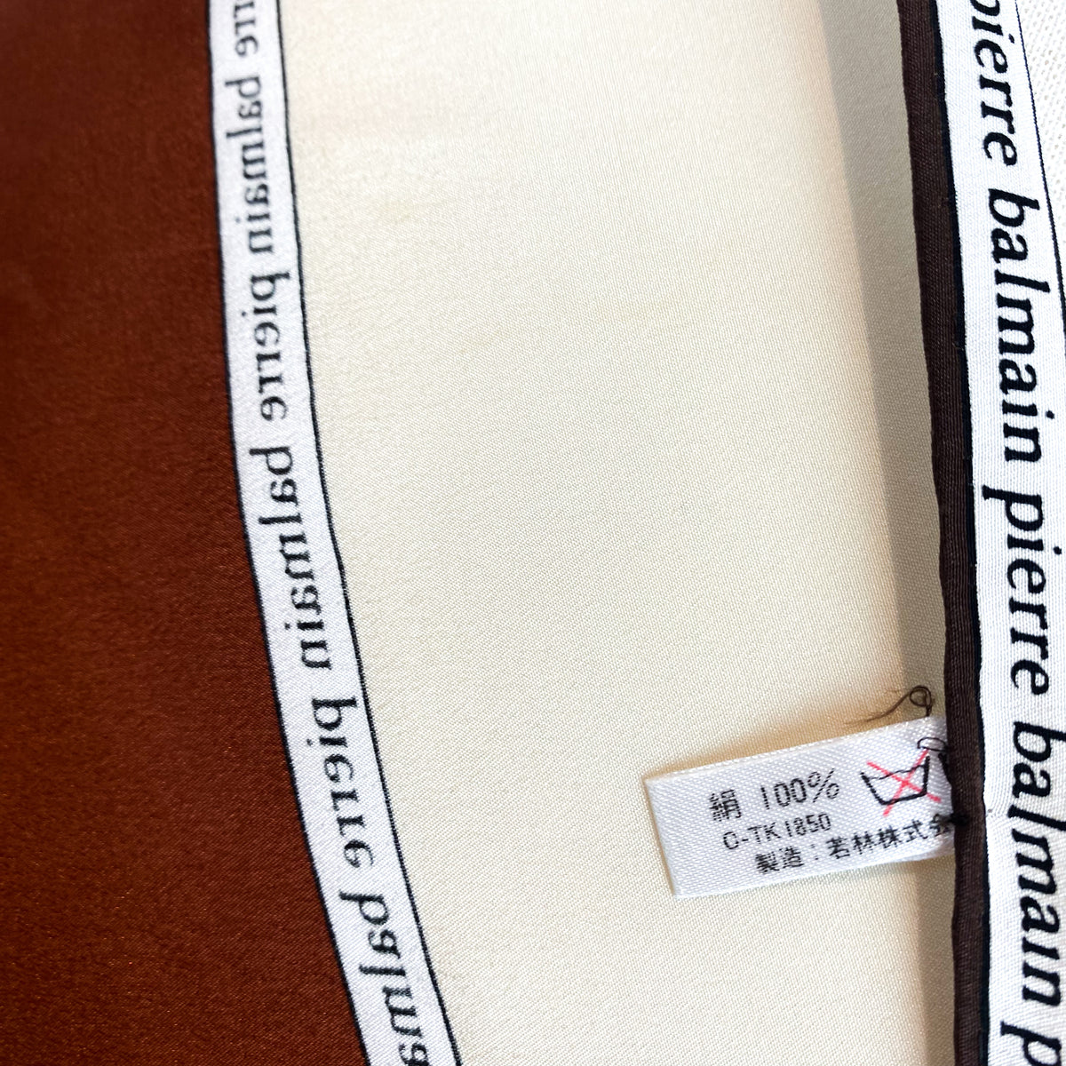 Pierre Balmain Striped Silk Scarf