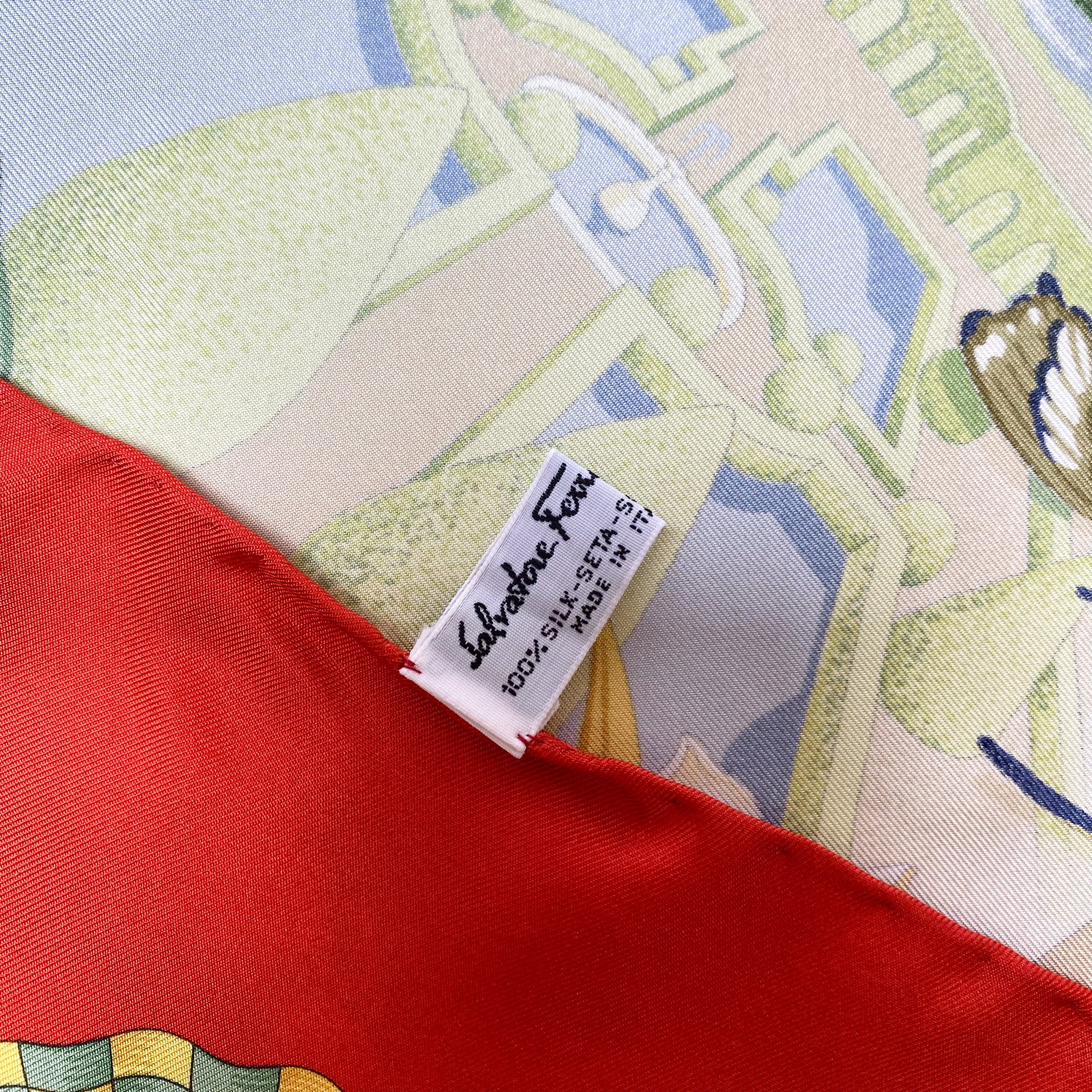 Brand New Salvatore Ferragamo Designer Silk Scarf