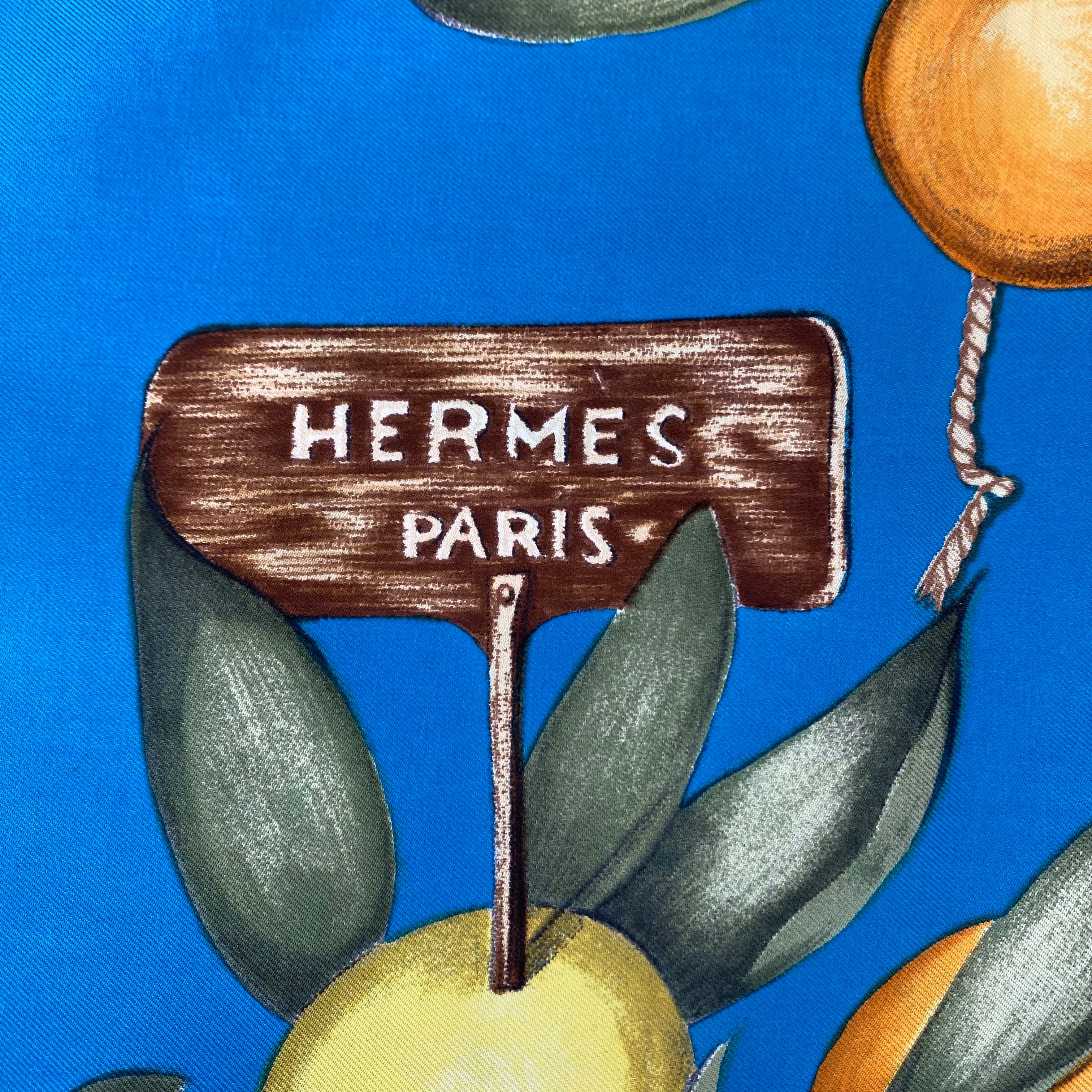 Hermès Oranges et Citrons Silk Scarf Quite Rare