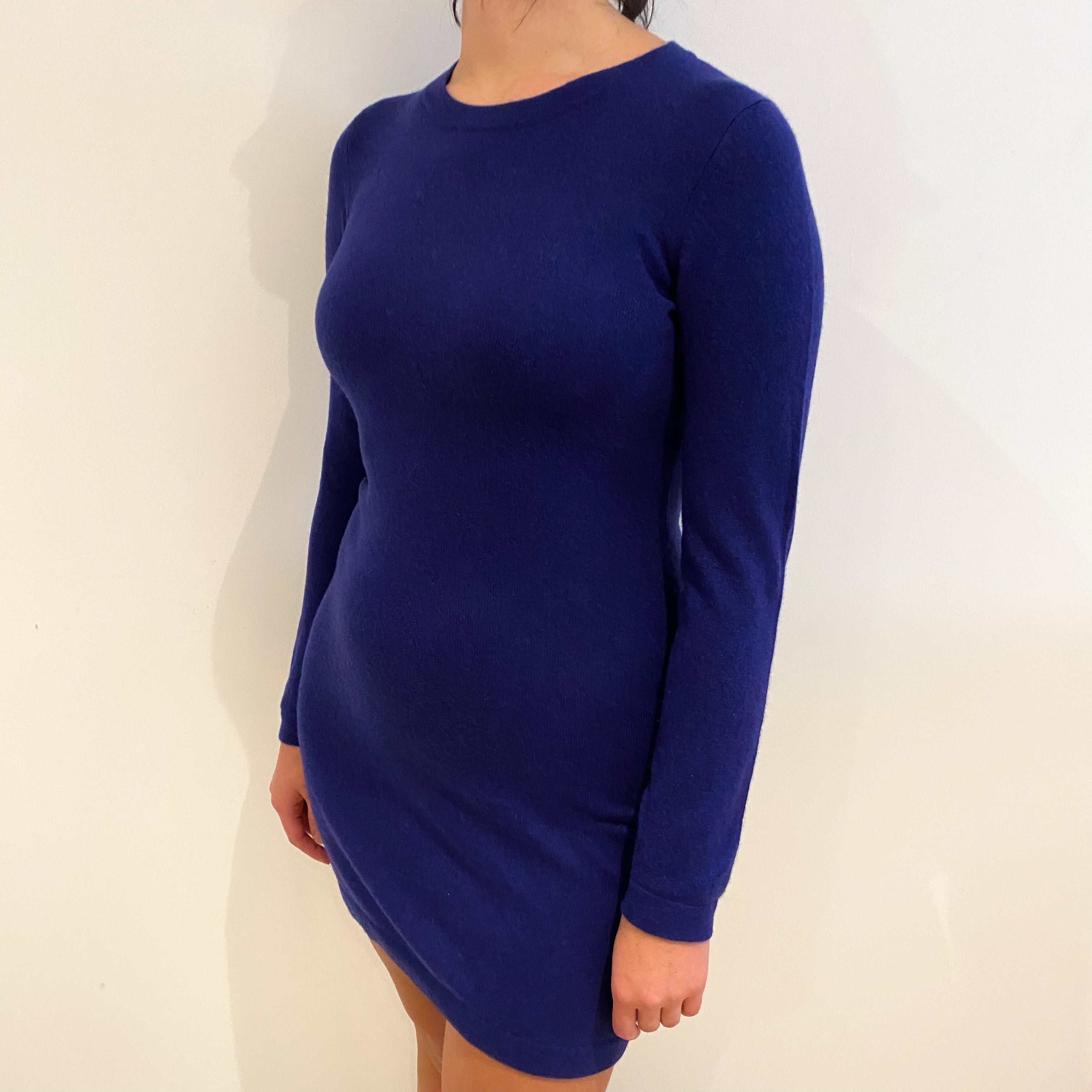 Indigo Blue Cashmere Crew Neck Dress Small