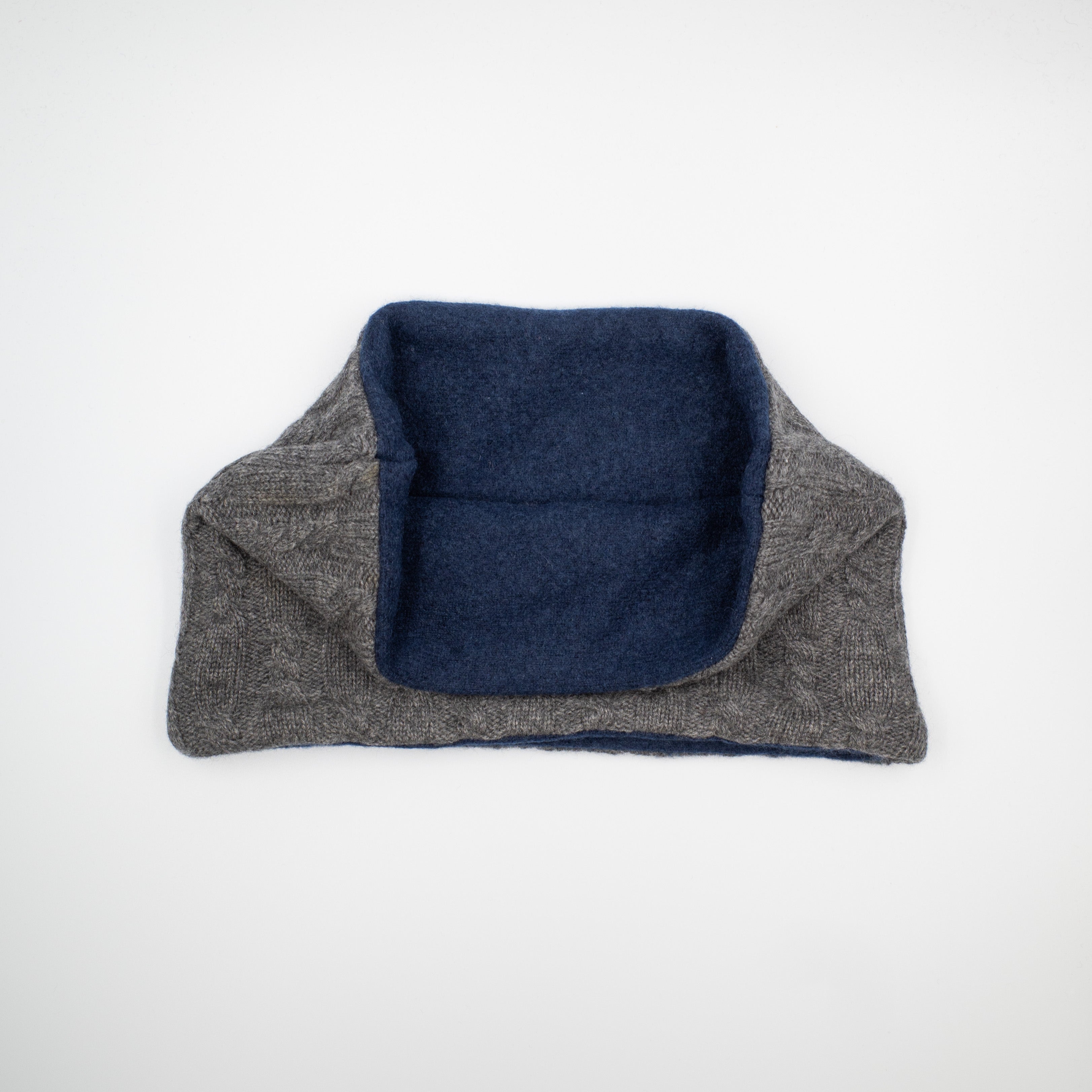 Men’s Slate Grey and Navy Neck Warmer NEARLY NEW CASHMERE CO.