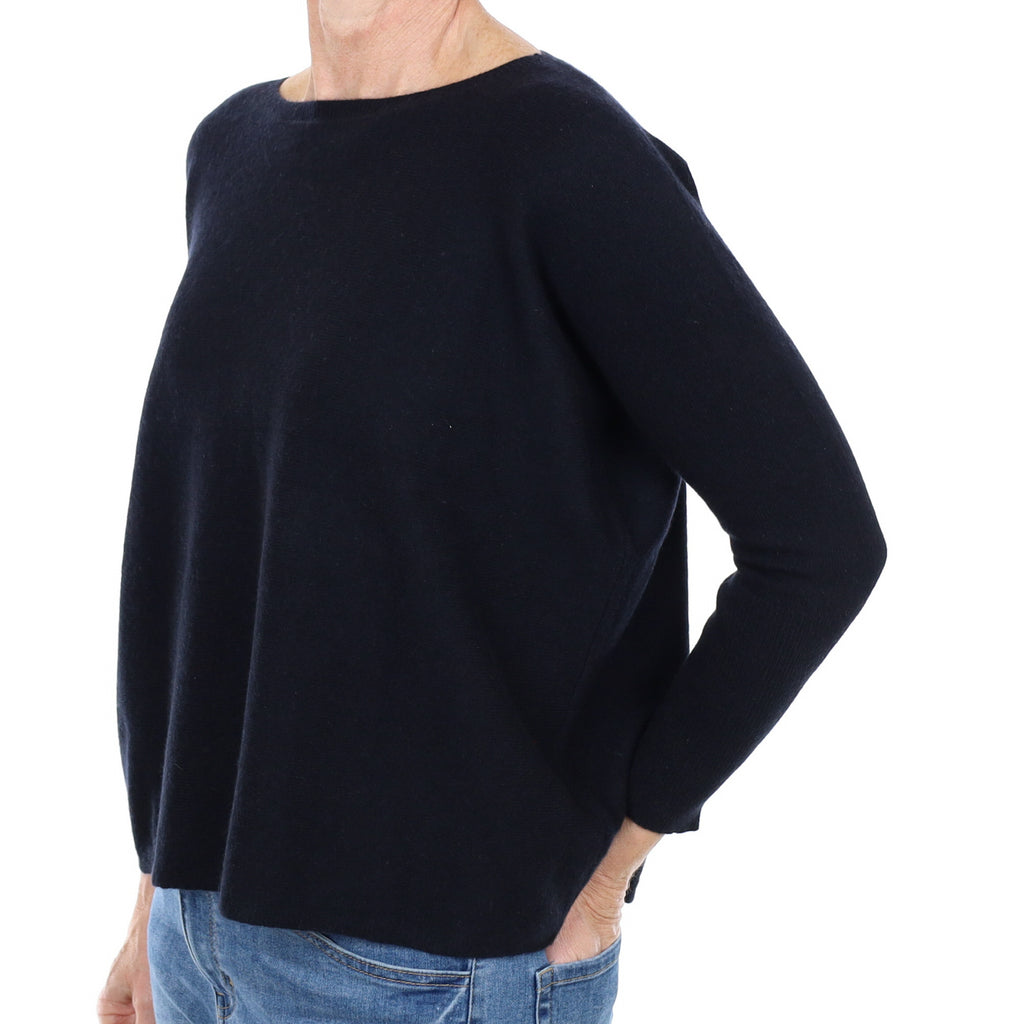 Black Cashmere Crew Neck Jumper Small