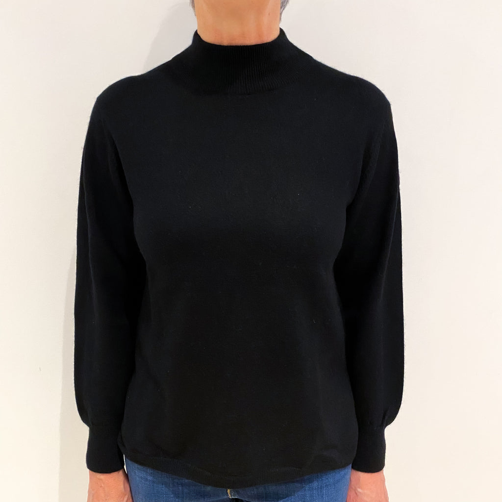 Black Cashmere Turtle Neck Jumper Medium