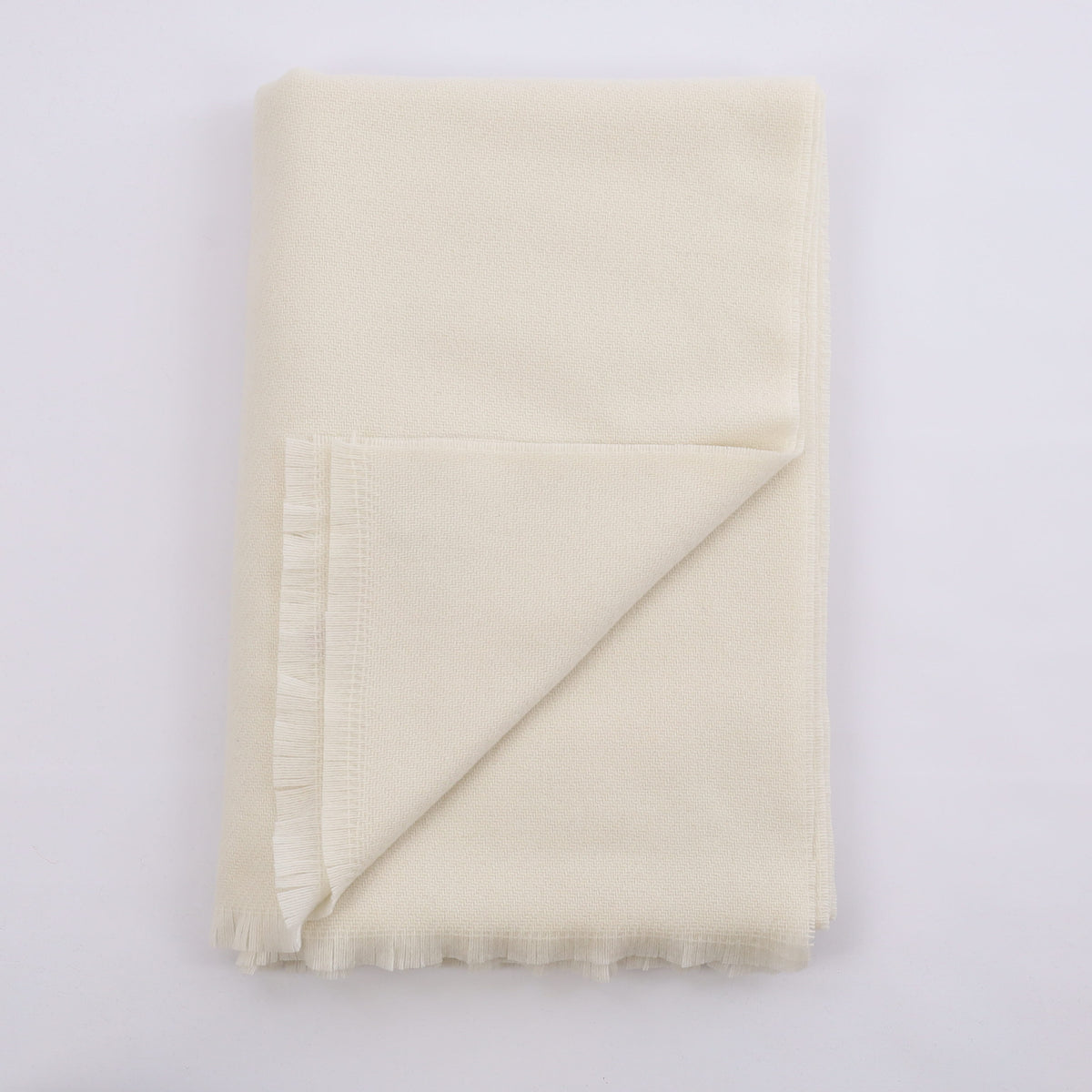 Brand New Scottish Warm White Luxury Woven Cashmere Blanket
