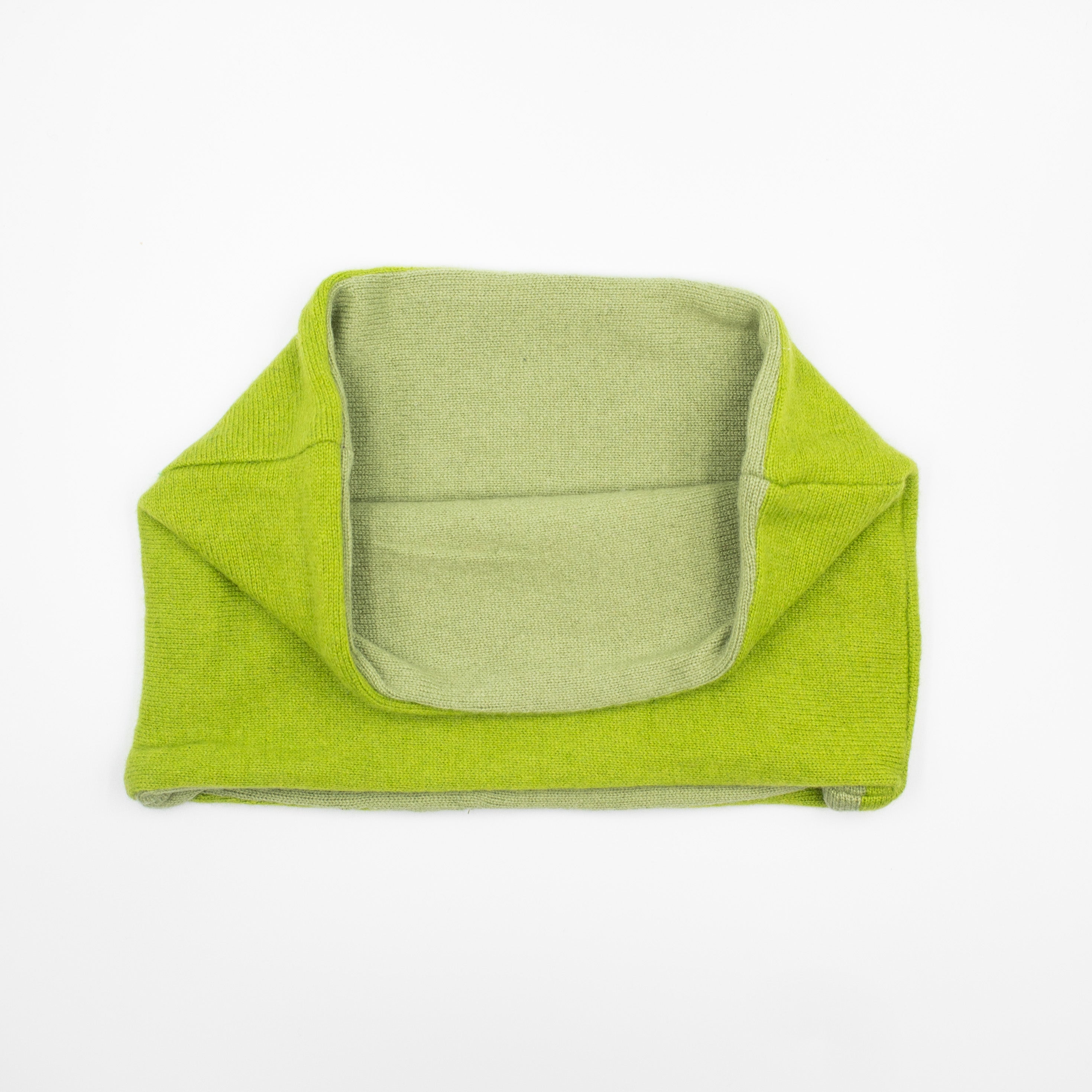 Men’s Bright Lime Green and Sage Neck Warmer