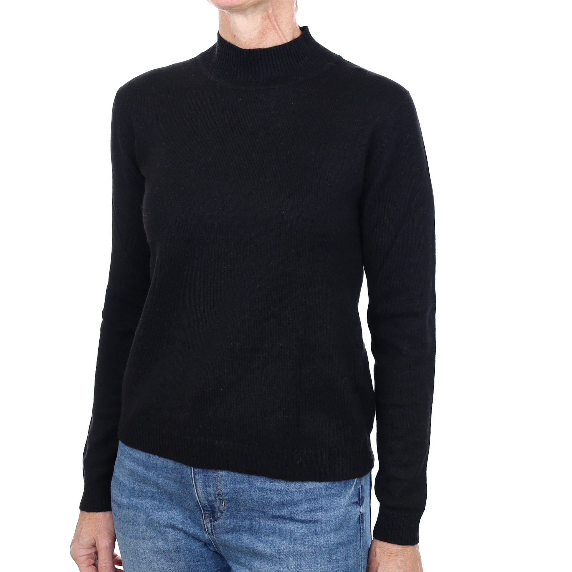 Black Cashmere Turtle Neck Jumper Small