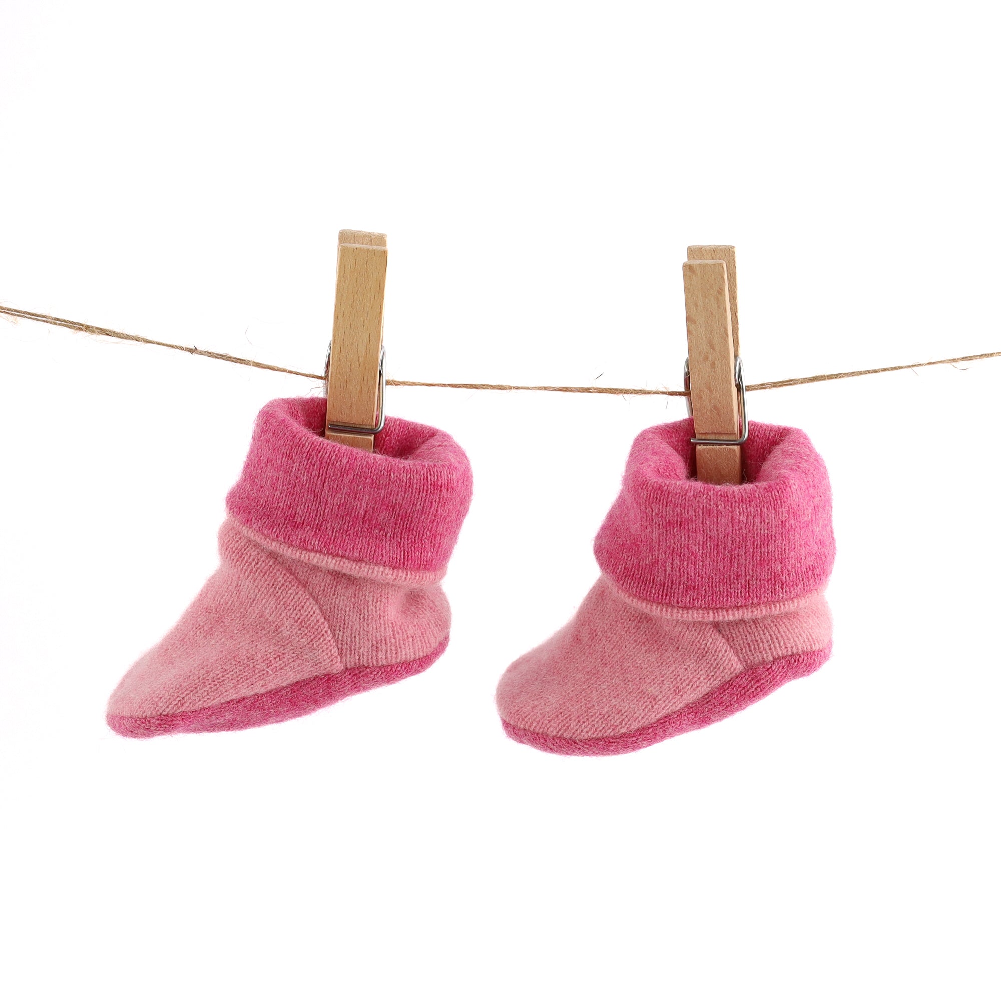 Blush and Rouge Pink Cashmere Baby Boots
