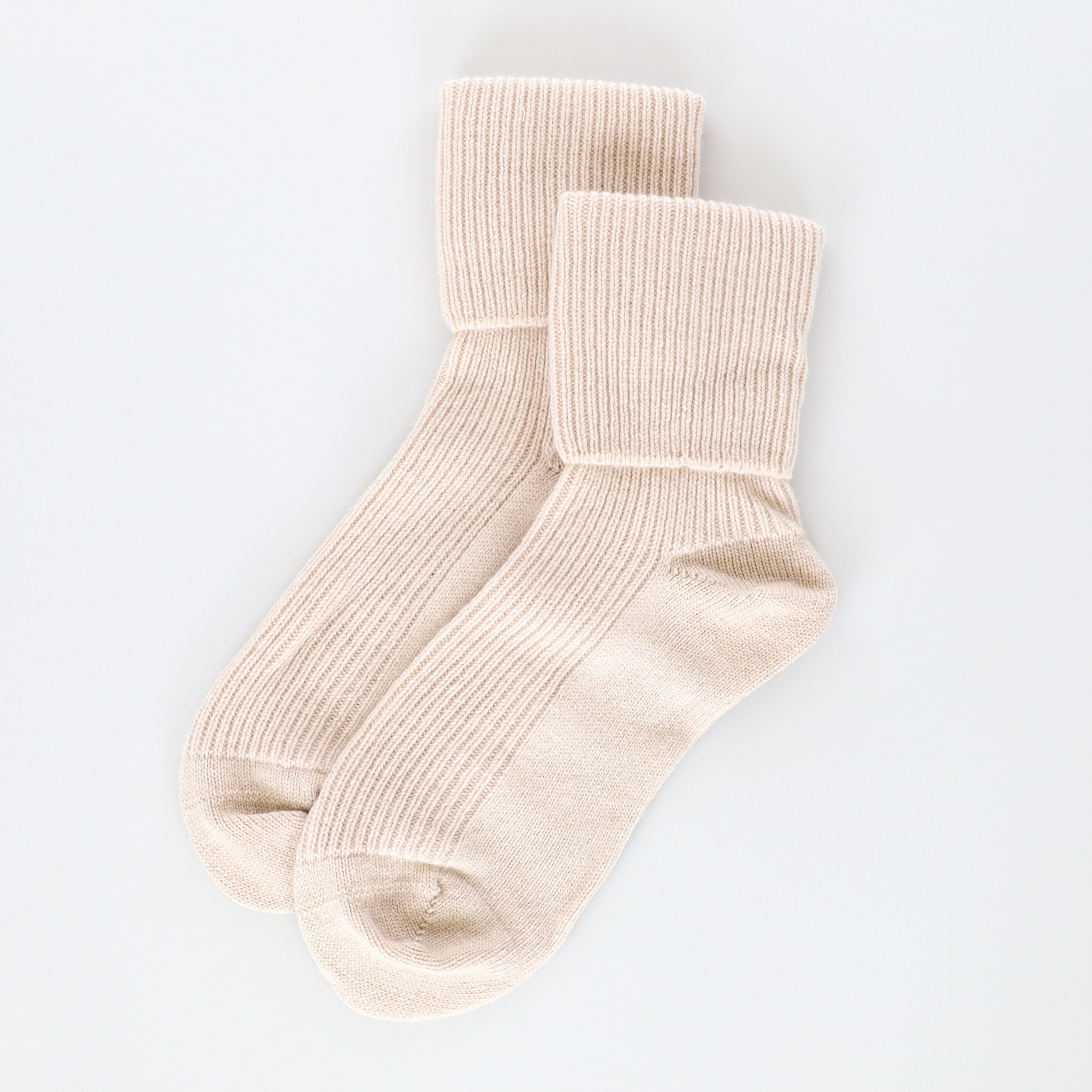 Brand New Scottish Soft Beige Ladies Cashmere Bed Socks