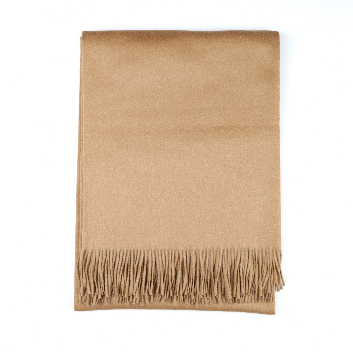Brand New Scottish Alex Begg Caramel Brown Woven Cashmere Blanket