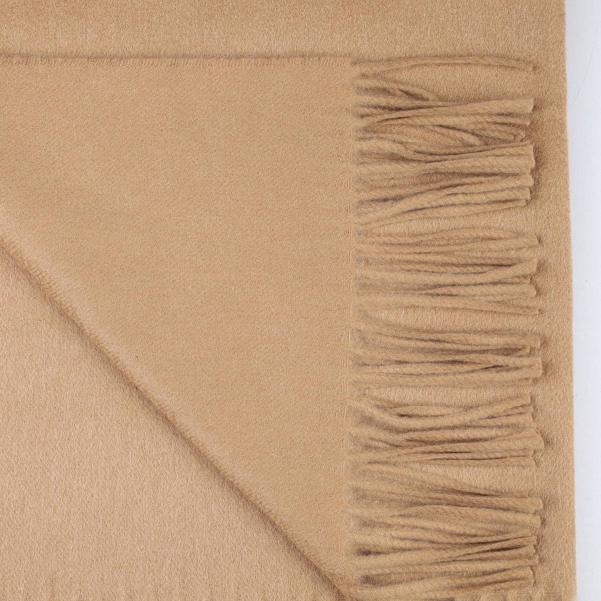 Brand New Scottish Alex Begg Caramel Brown Woven Cashmere Blanket