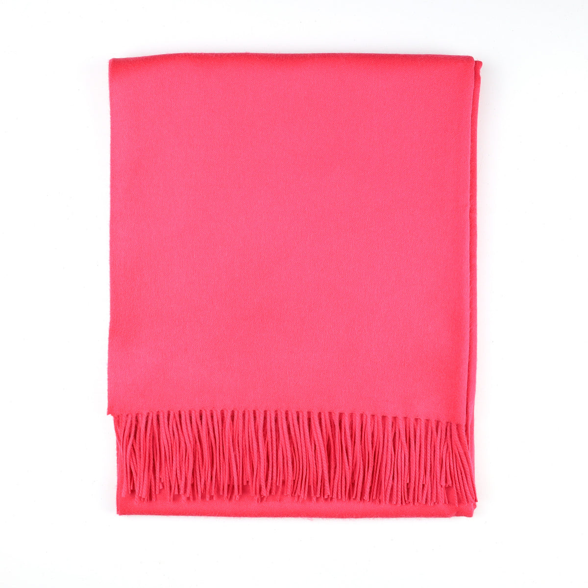 Brand New Scottish Alex Begg Electric Pink Heavy Woven Cashmere Blanket