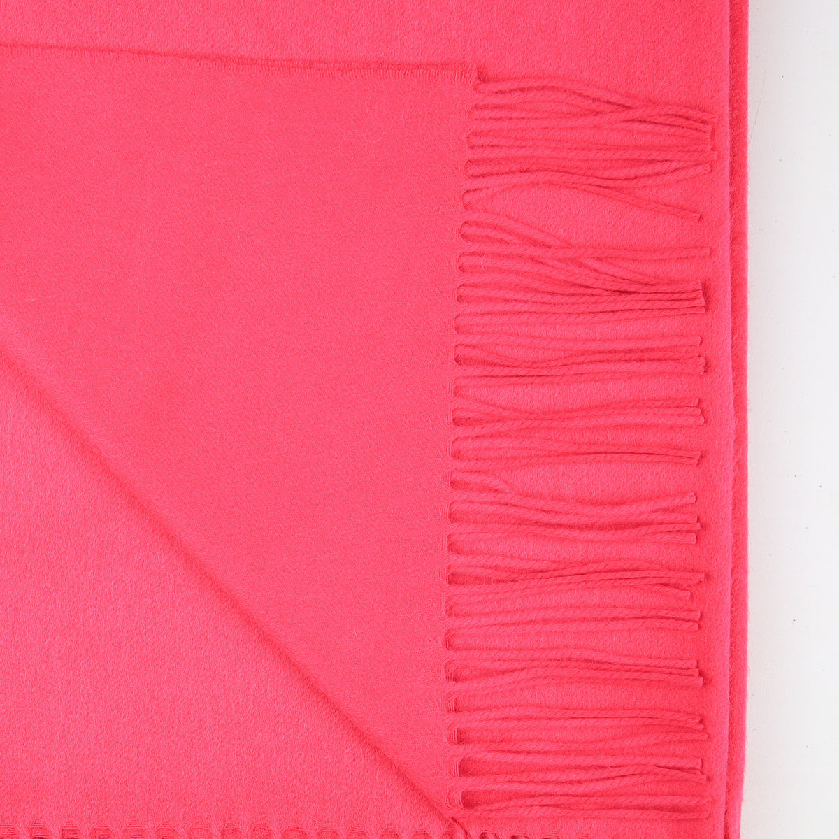 Brand New Scottish Alex Begg Electric Pink Heavy Woven Cashmere Blanket