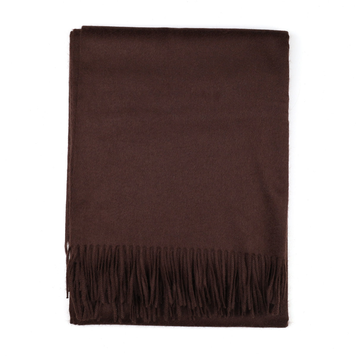 Brand New Scottish Alex Begg Bitter Chocolate Heavy Woven Cashmere Blanket