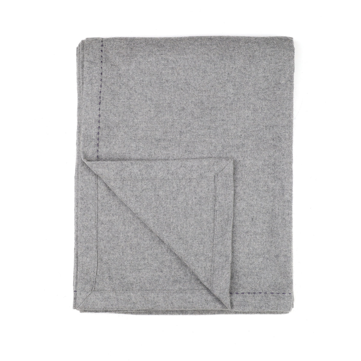 Brand New Scottish Alex Begg Ash Grey Designer Heavy Woven Cashmere Blanket