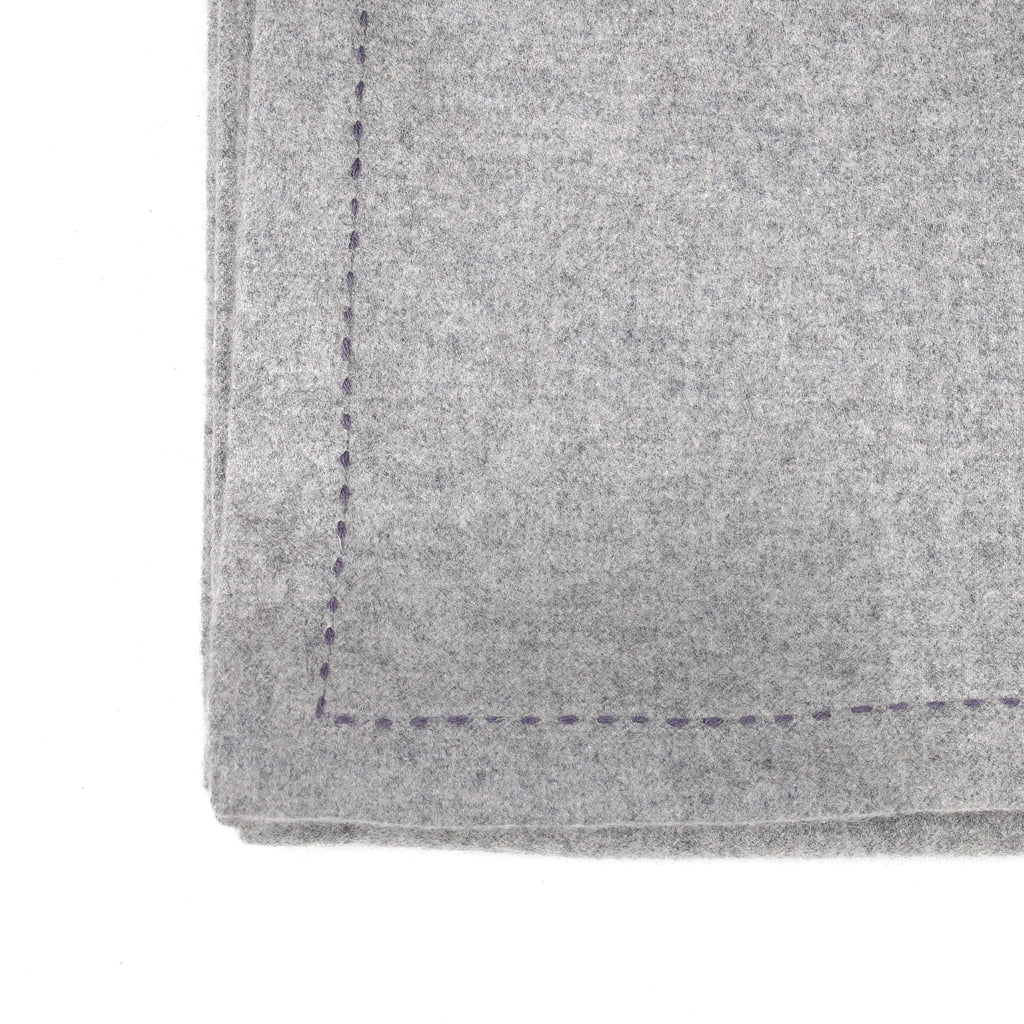 Brand New Scottish Alex Begg Ash Grey Designer Heavy Woven Cashmere Blanket