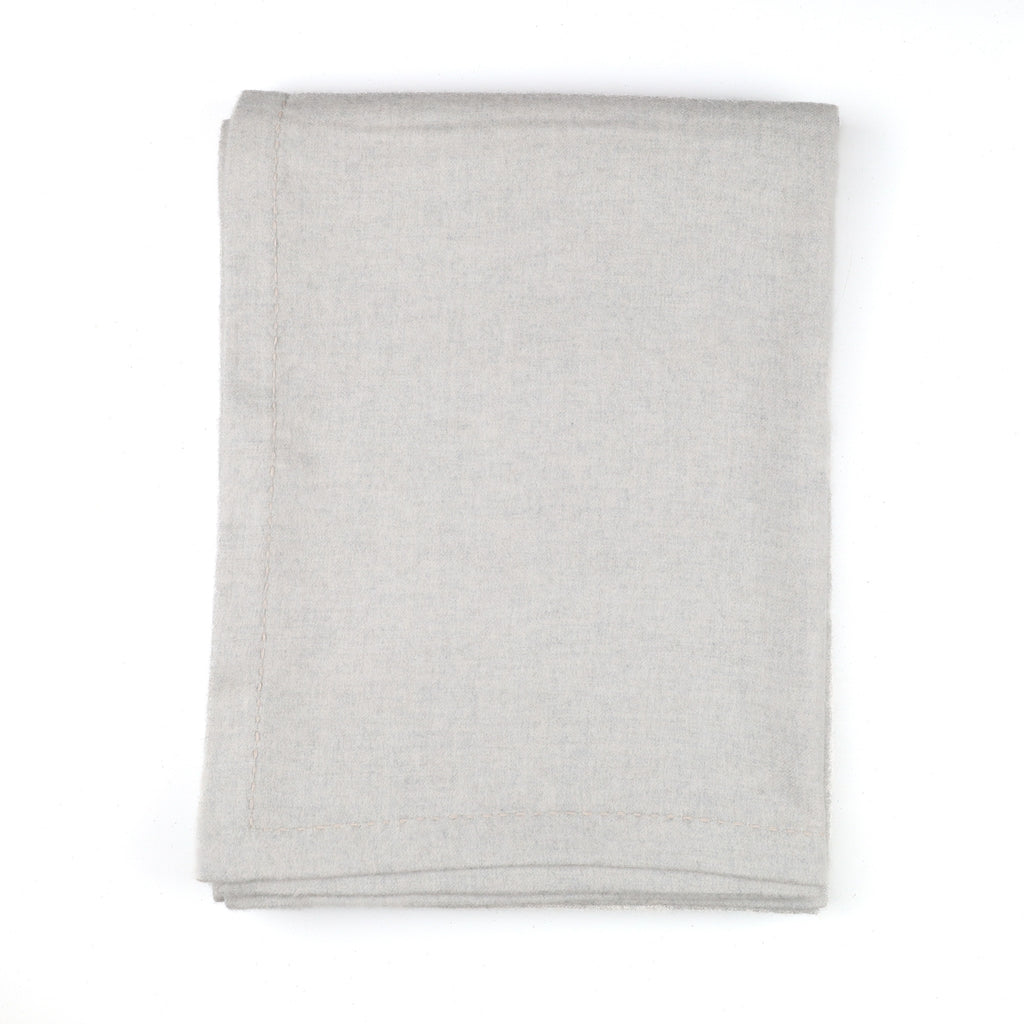 Brand New Scottish Alex Begg Mist Grey Designer Heavy Woven Cashmere Blanket
