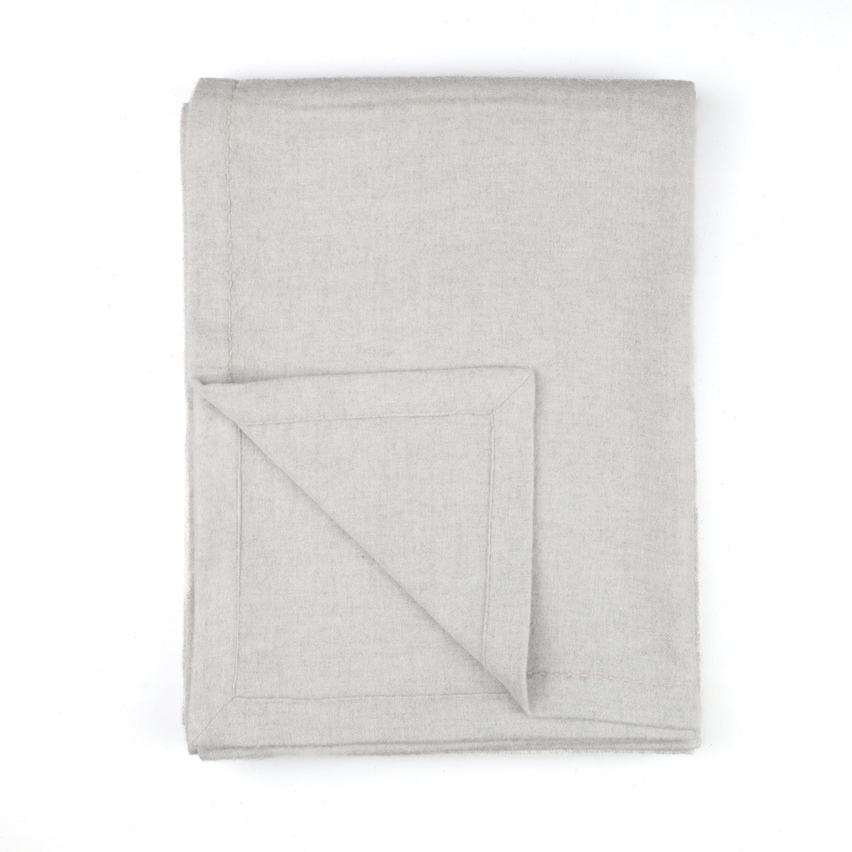 Brand New Scottish Alex Begg Mist Grey Designer Heavy Woven Cashmere Blanket