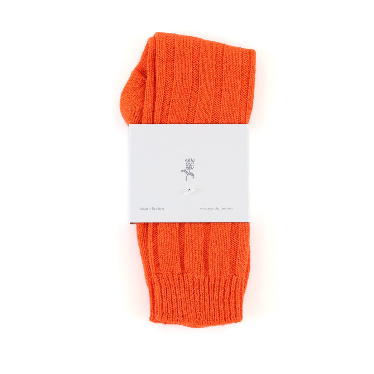 Brand New Scottish Alex Begg Flame Orange Ladies Cashmere Lounge Socks