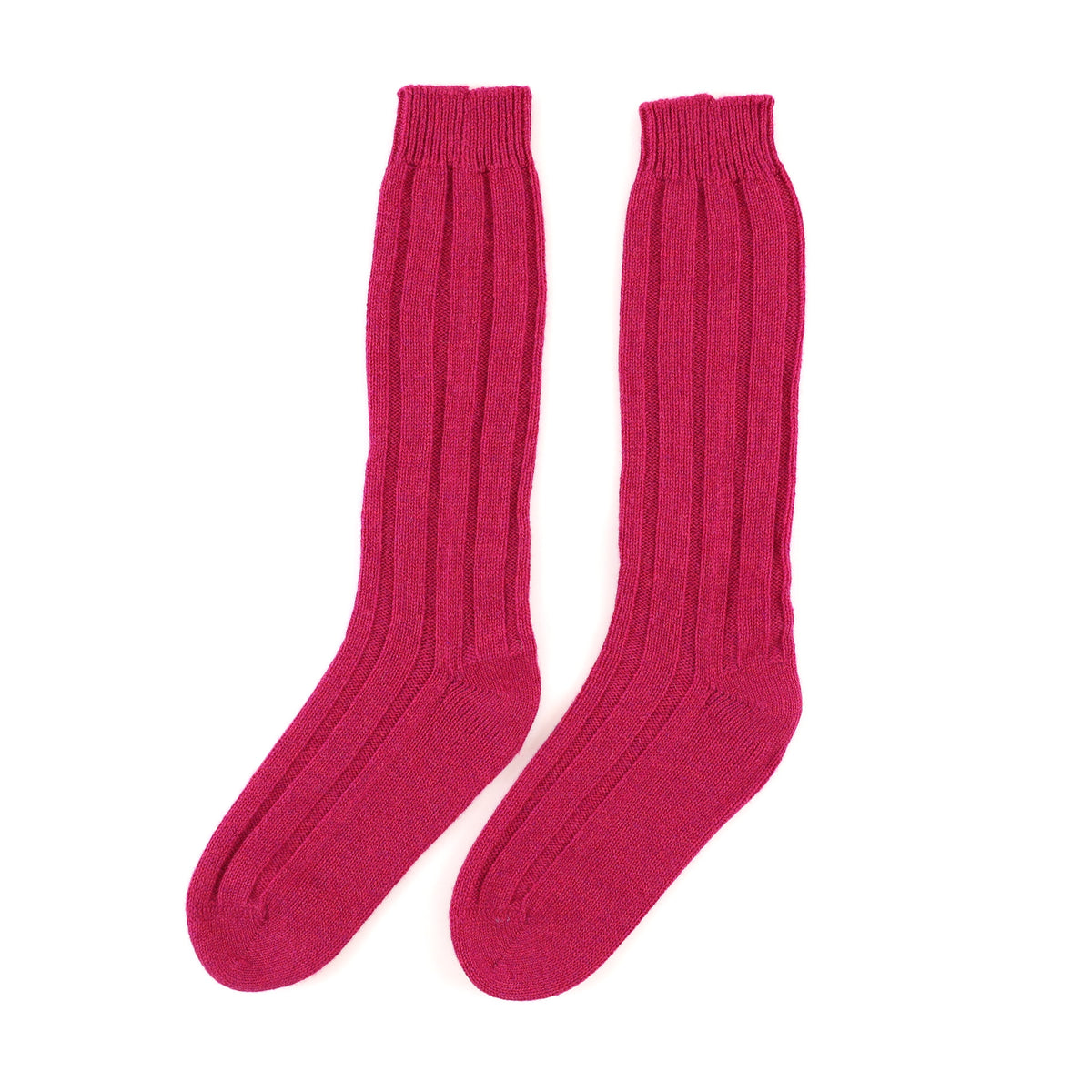 Brand New Scottish Alex Begg Magenta Pink Ladies Cashmere Lounge Socks
