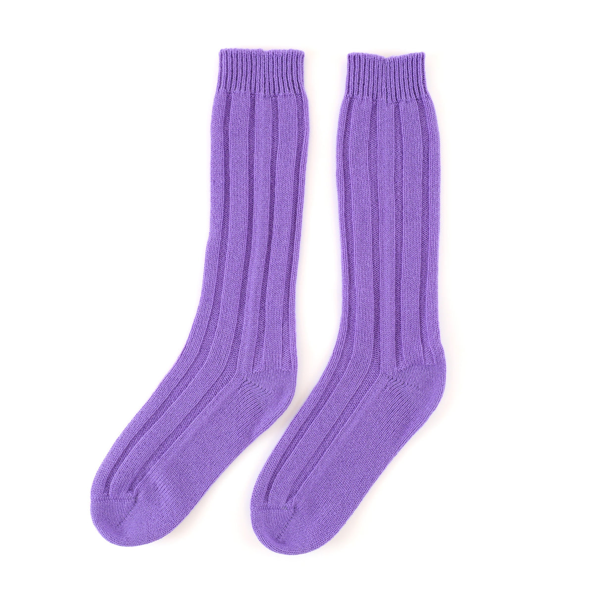 Brand New Scottish Alex Begg Periwinkle Purple Ladies Cashmere Lounge Socks