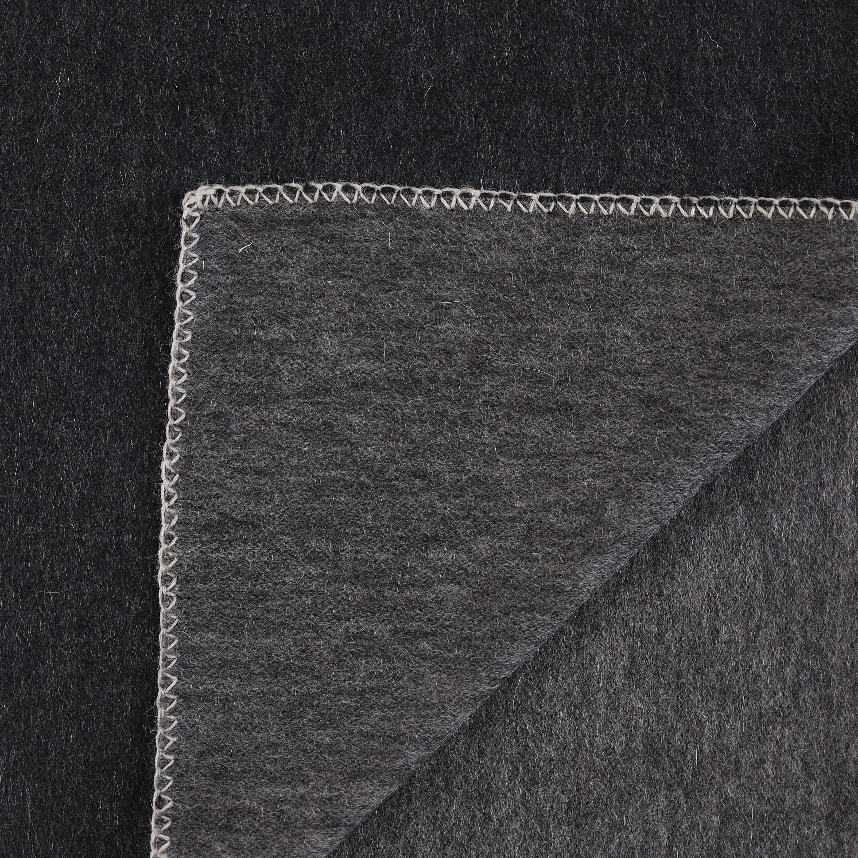 Brand New Scottish Granite Grey Woven Cashmere Throw