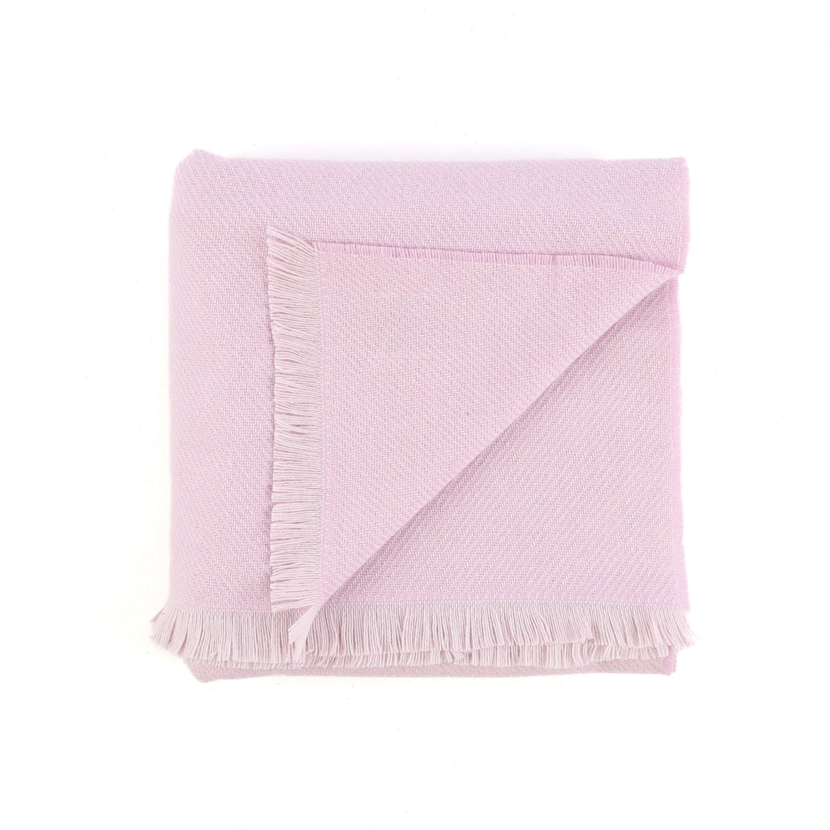 Brand New English Frost Purple Luxury Woven Cashmere Blanket