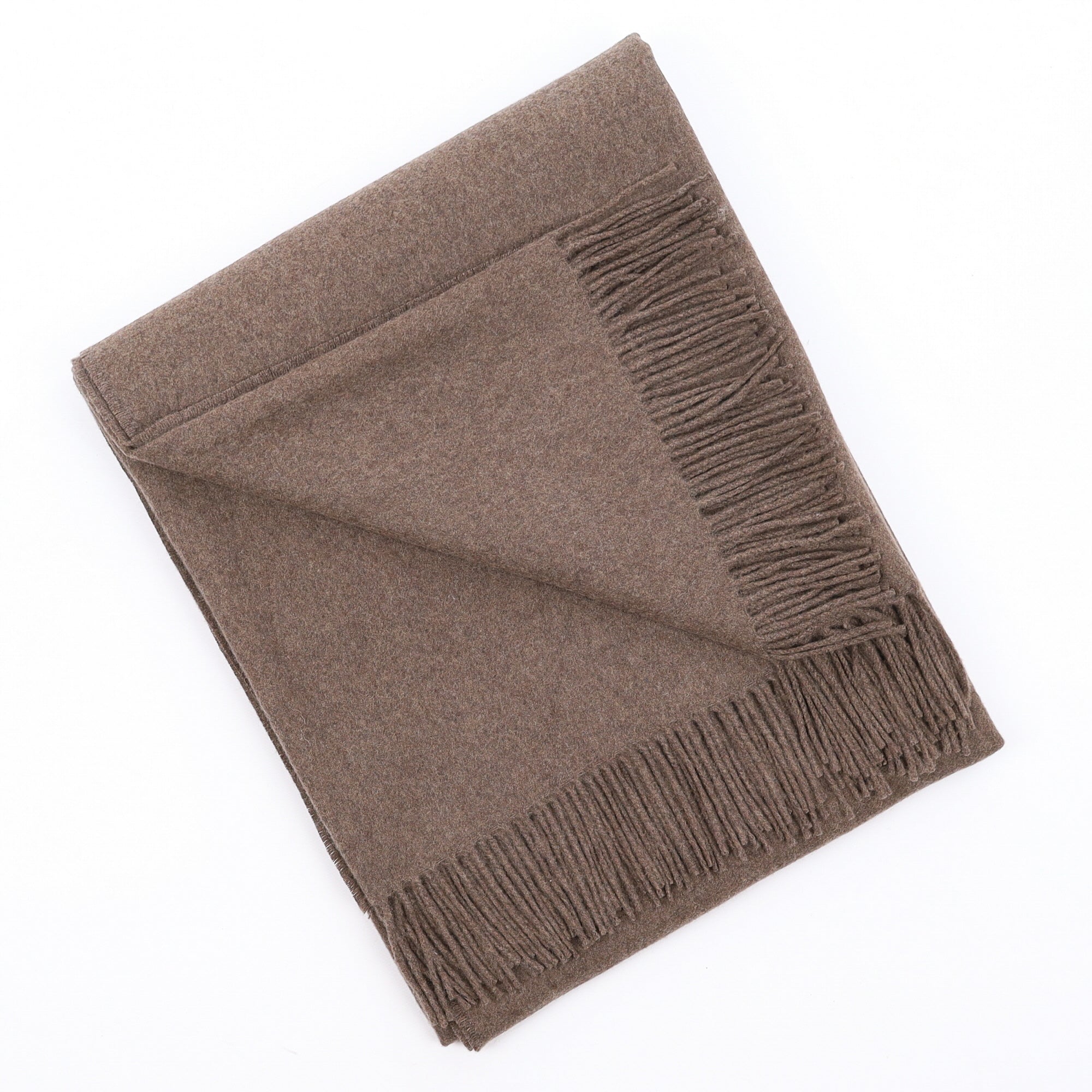 Brand New English Donkey Brown Luxury Woven Cashmere Blanket
