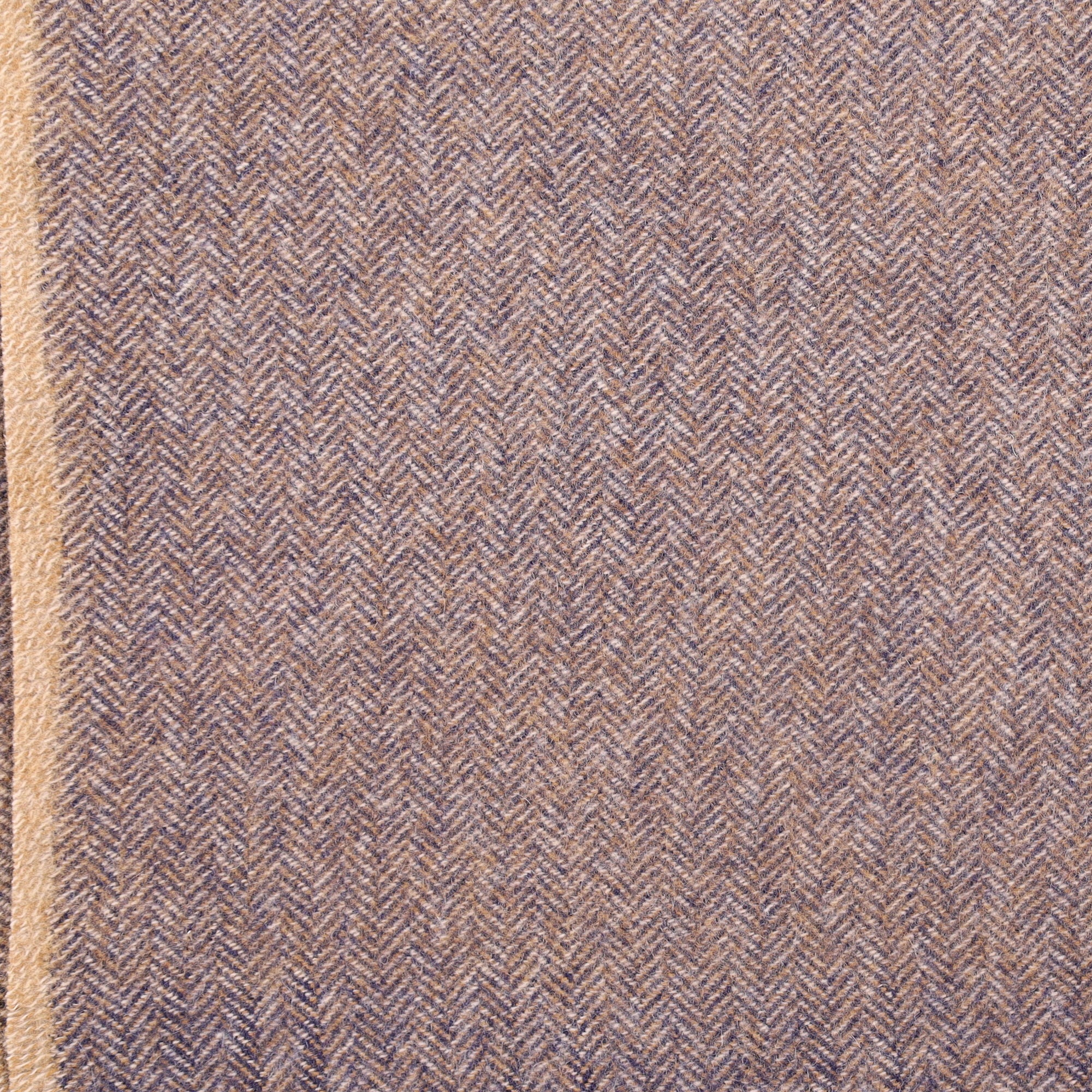 Brand New English Mocha Brown Marl Luxury Woven Cashmere Blanket