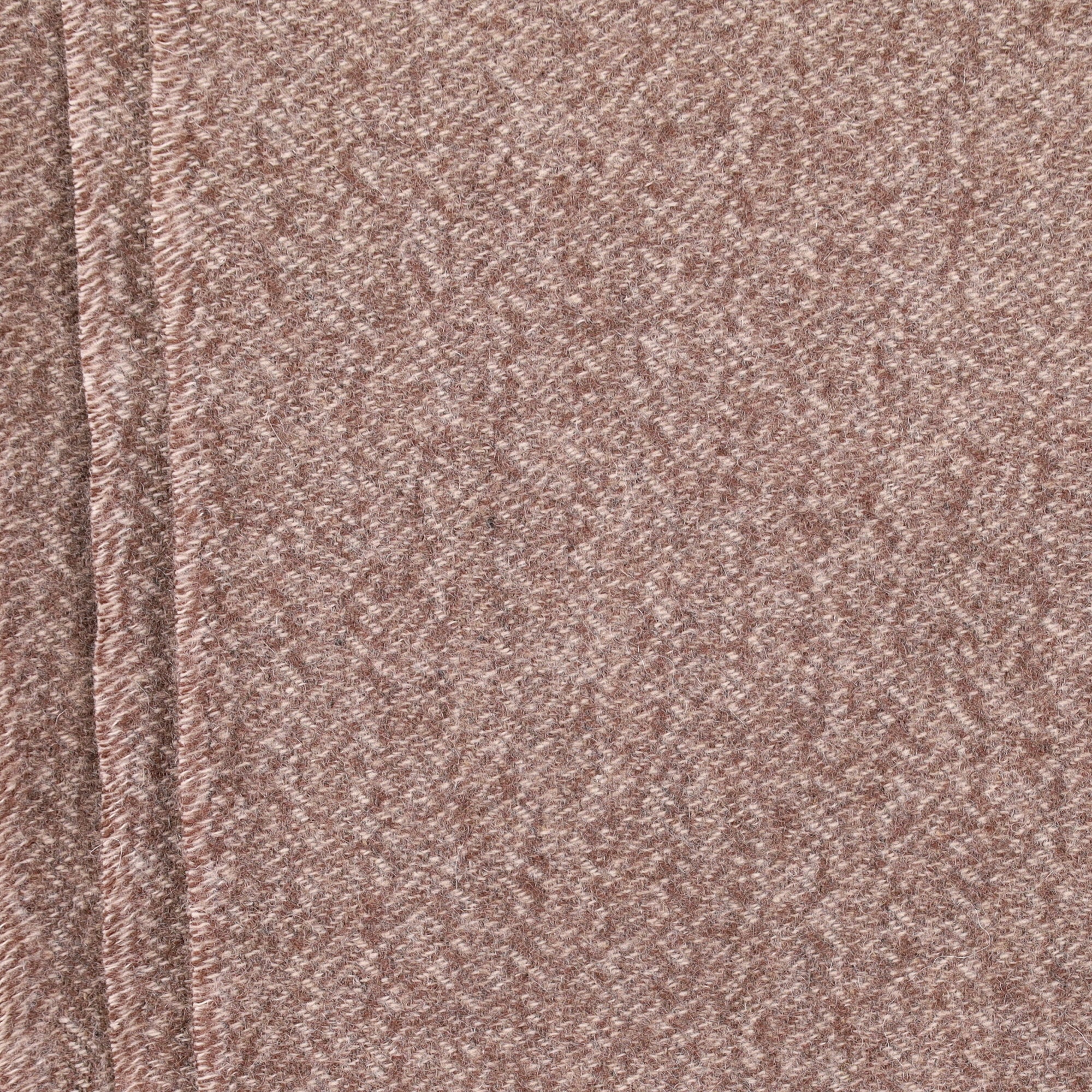 Brand New English Coffee Brown Marl Luxury Woven Cashmere Blanket