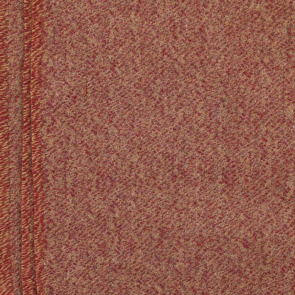 Brand New English Wine Red and Mushroom Marl Luxury Woven Cashmere Blanket