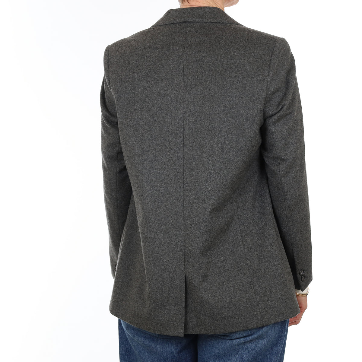 Johnston’s Scottish Slate Grey Cashmere Blazer Small