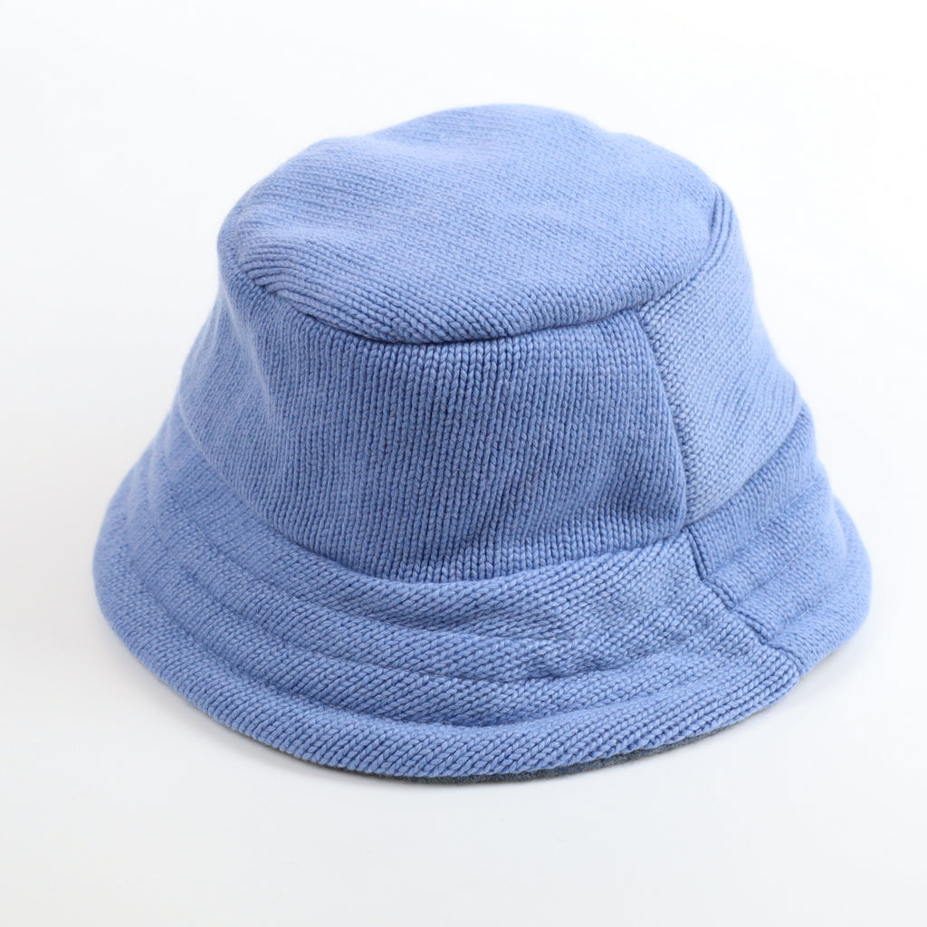 Denim Blue Reversible Cashmere Bucket Hat Large
