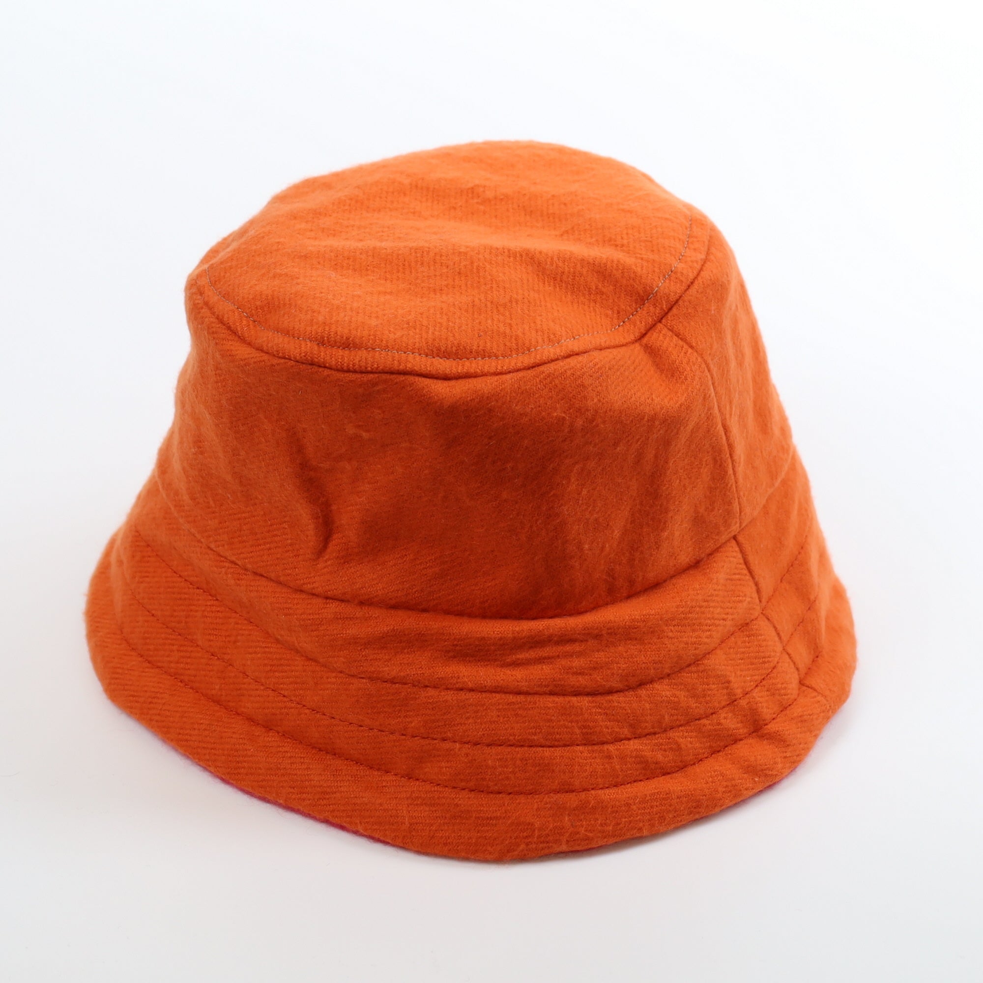 Multicoloured Striped Reversible Cashmere Bucket Hat Medium