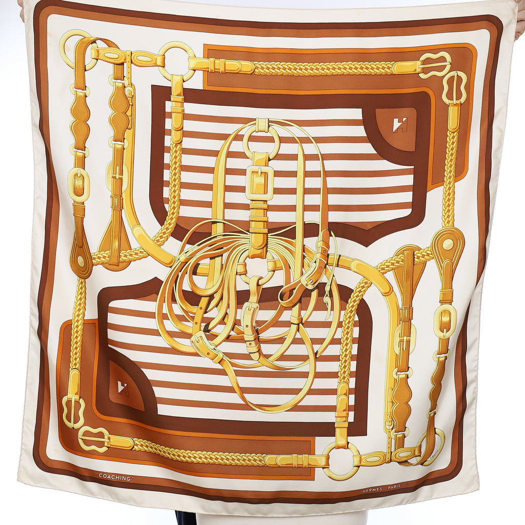 Hermès Coaching Silk Scarf