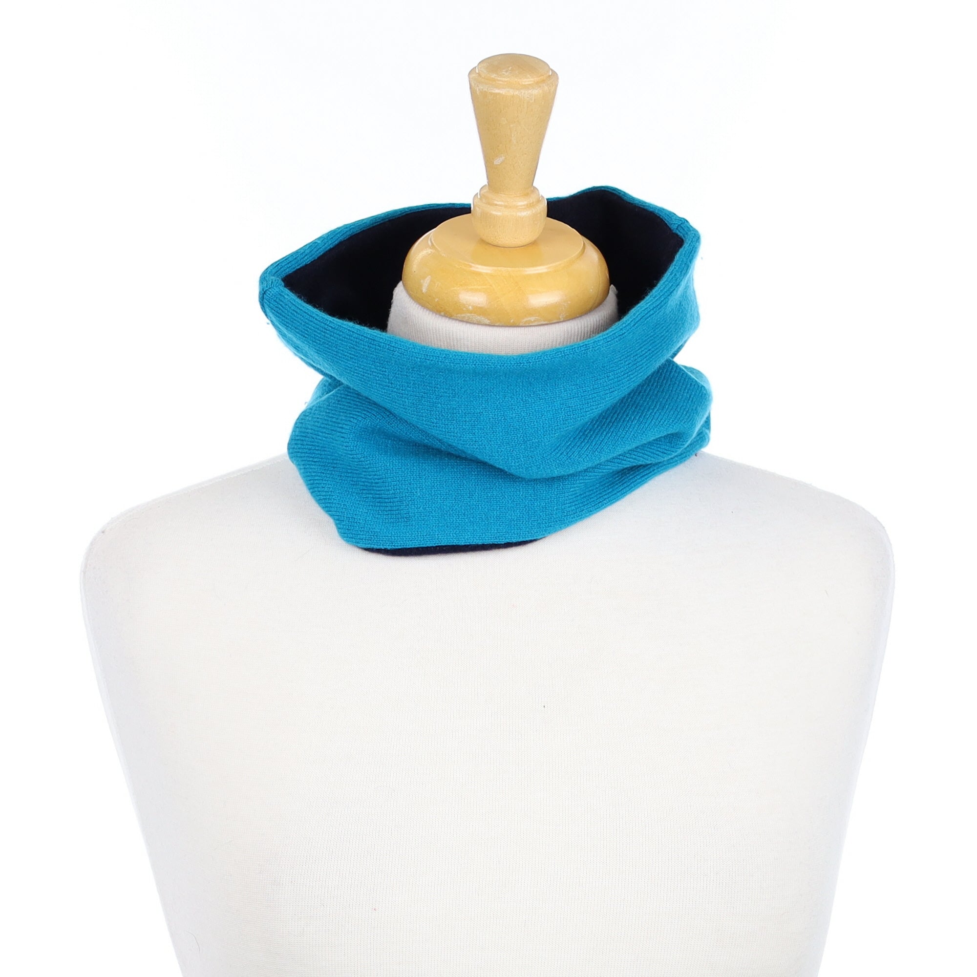 Turquoise Blue and Navy Neck Warmer