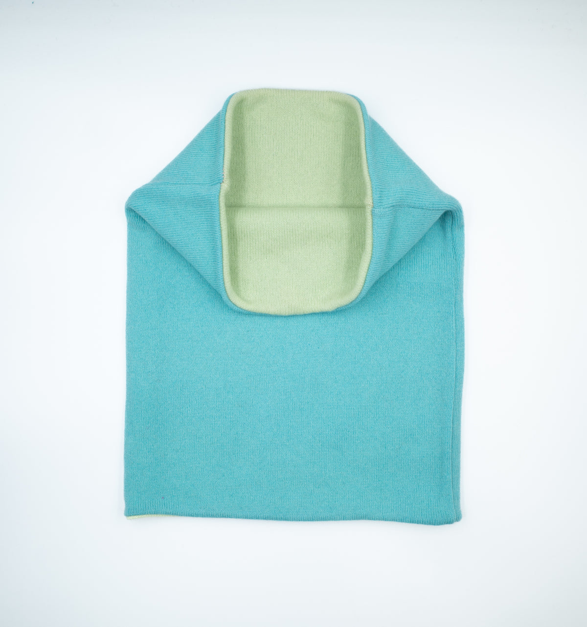 Turquoise and Celery Green Luxury Double Layered Snood