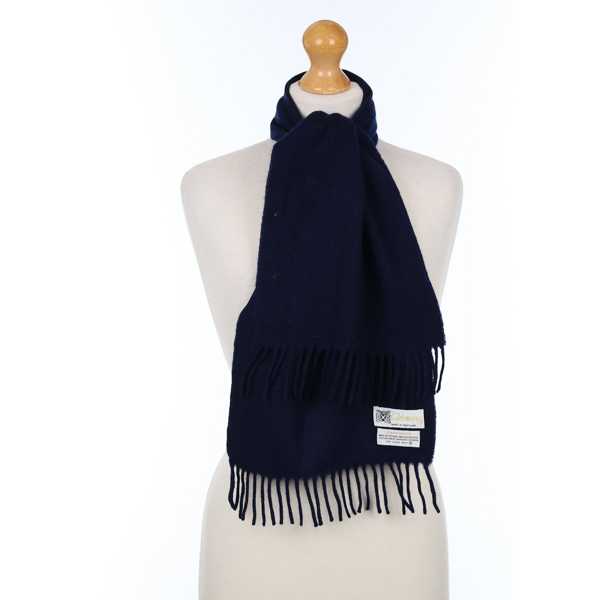 Scottish Navy Blue Cashmere Woven Scarf
