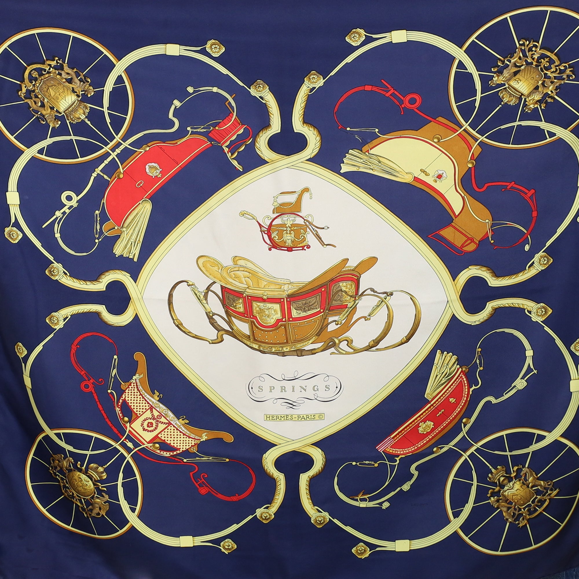 Hermès Springs Silk Scarf