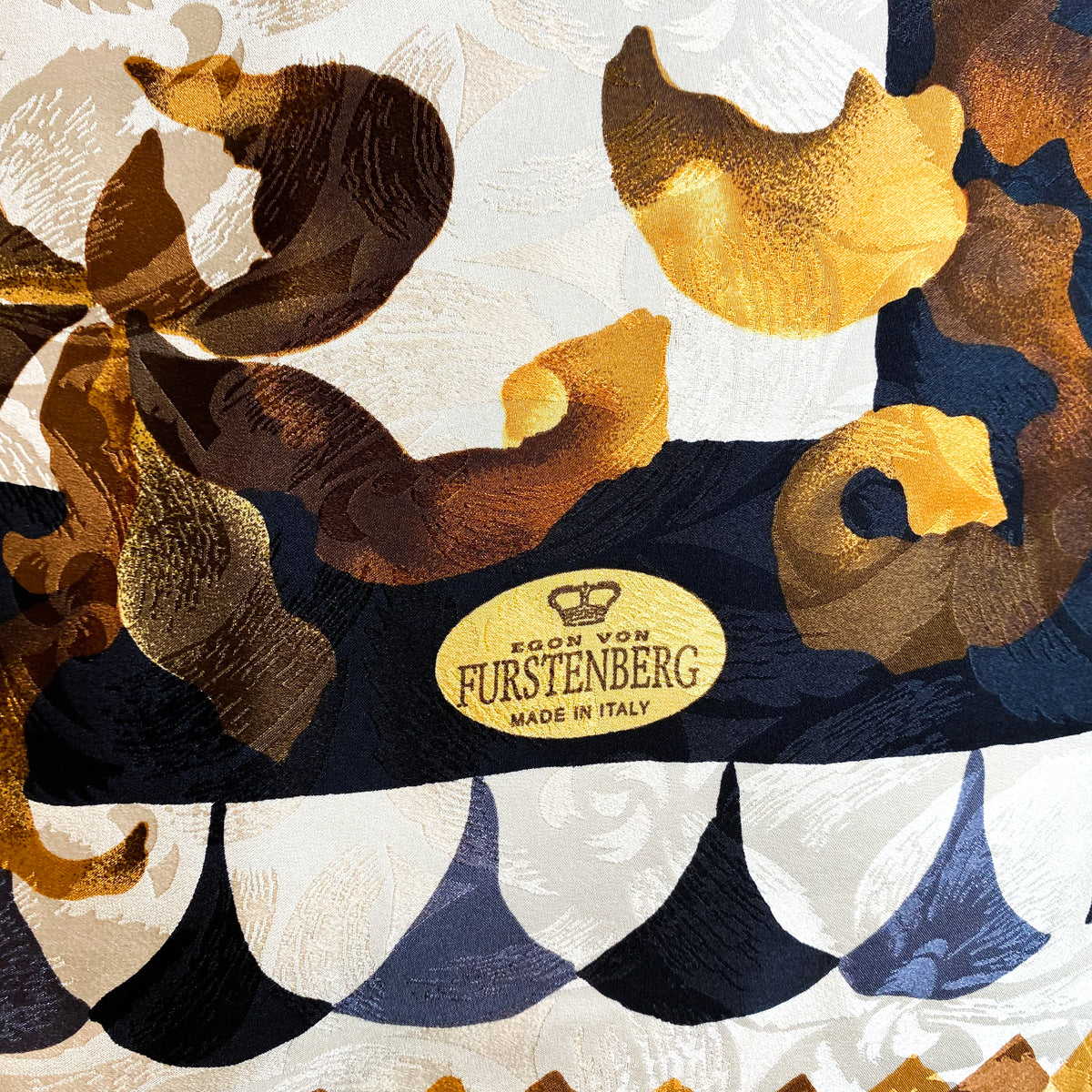 1970s Egon Furstenberg Vintage Silk Scarf