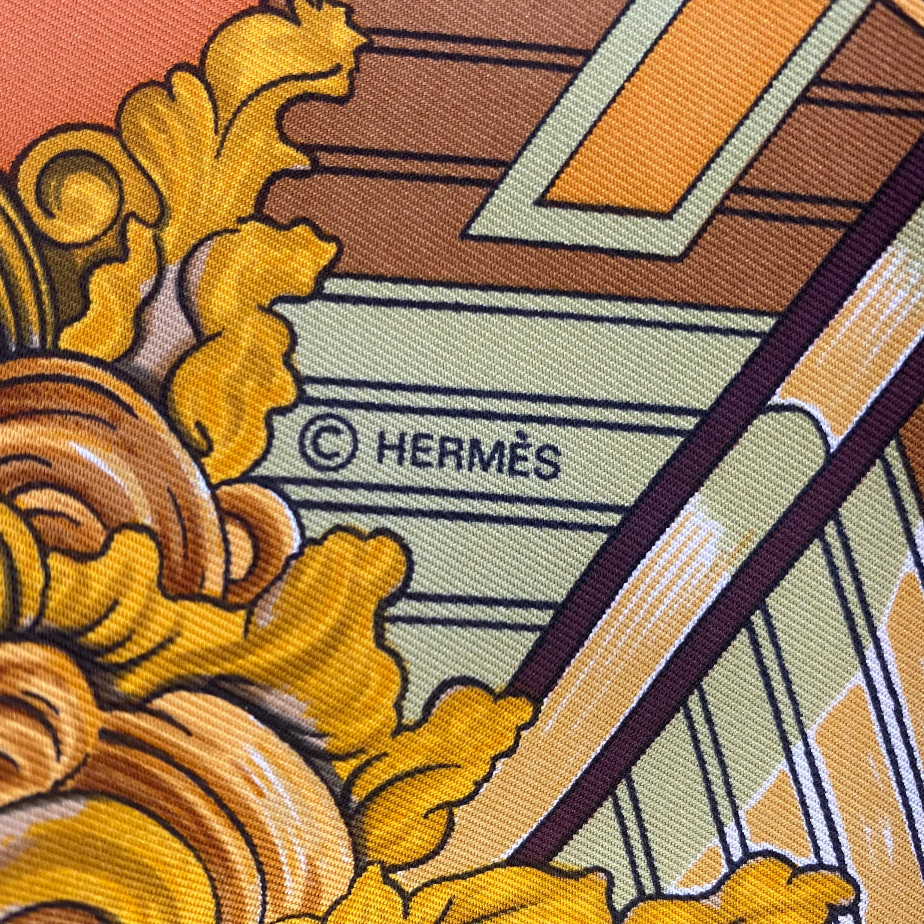 Hermès Jonques Et Sampans Silk Scarf