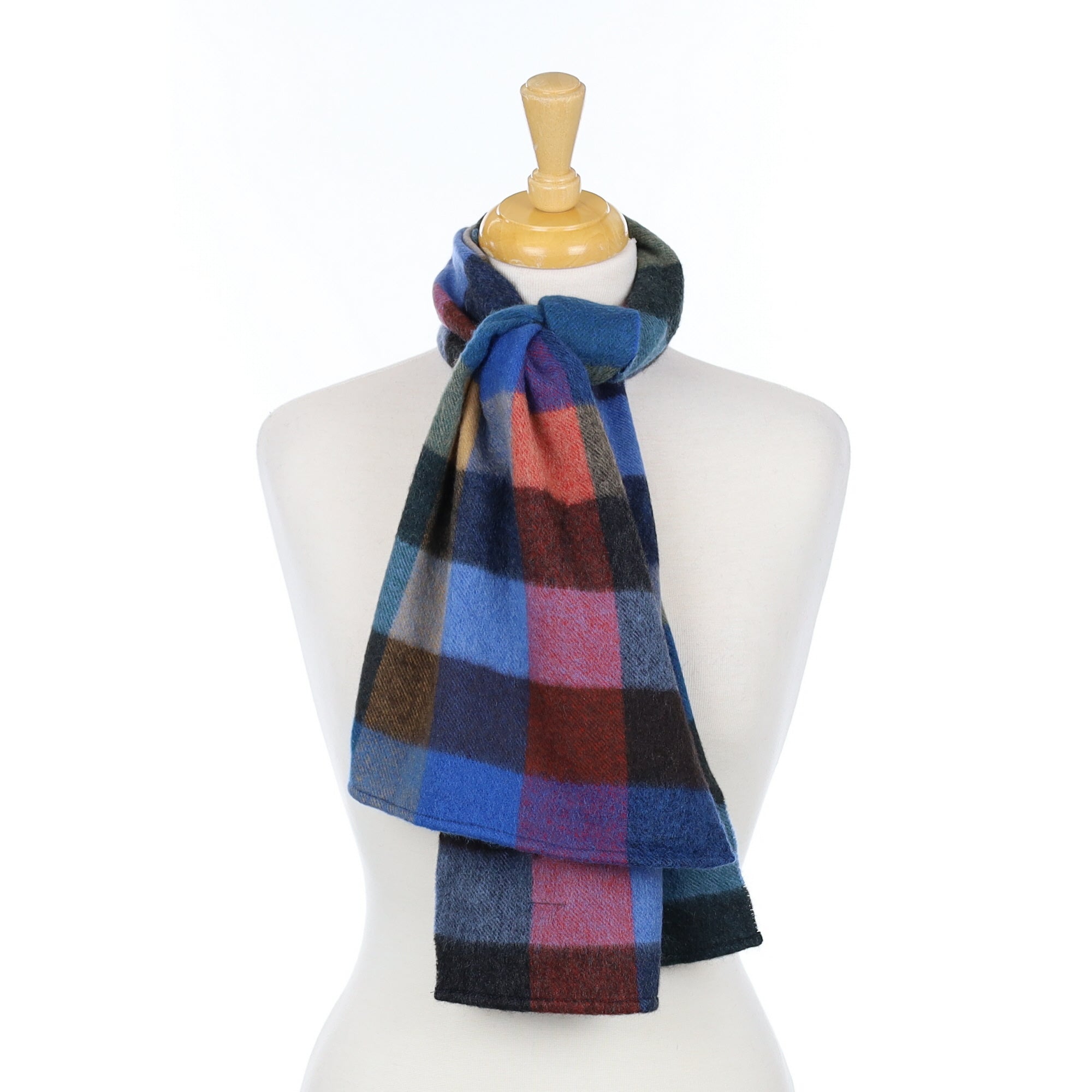 Multicoloured Check Woven Scarf
