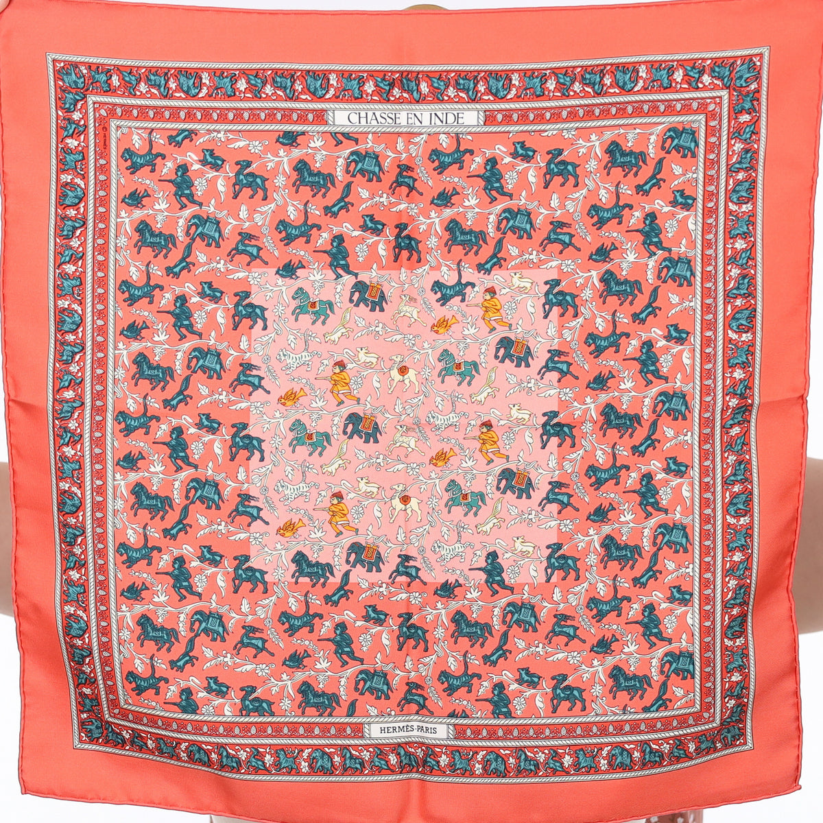 Hermès 45 Chasse En Inde Silk Scarf