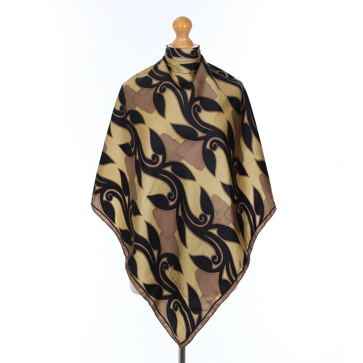 Richard Allan Art Nouveau Floral Vintage Silk Scarf