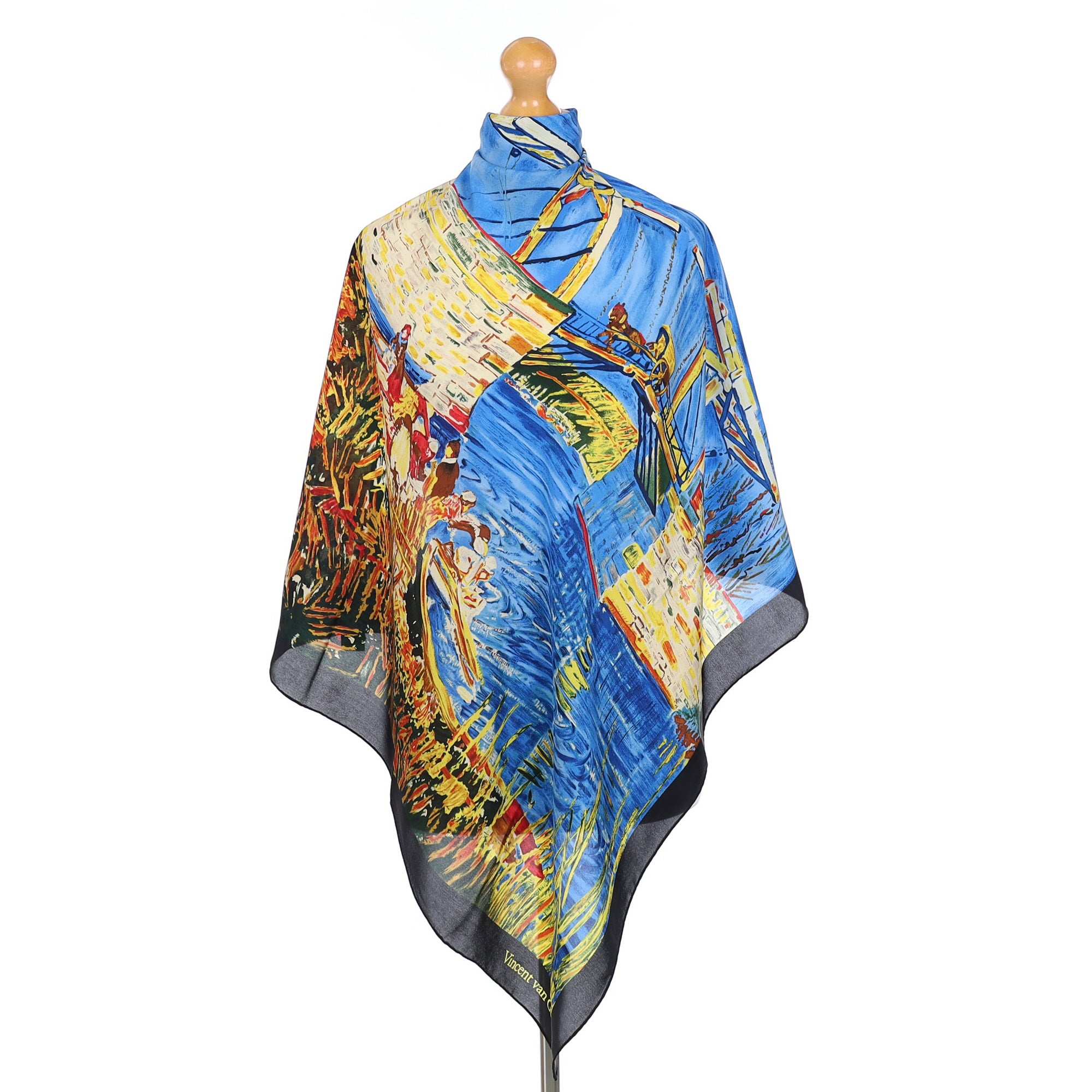 E Orilks River Scene Silk Scarf
