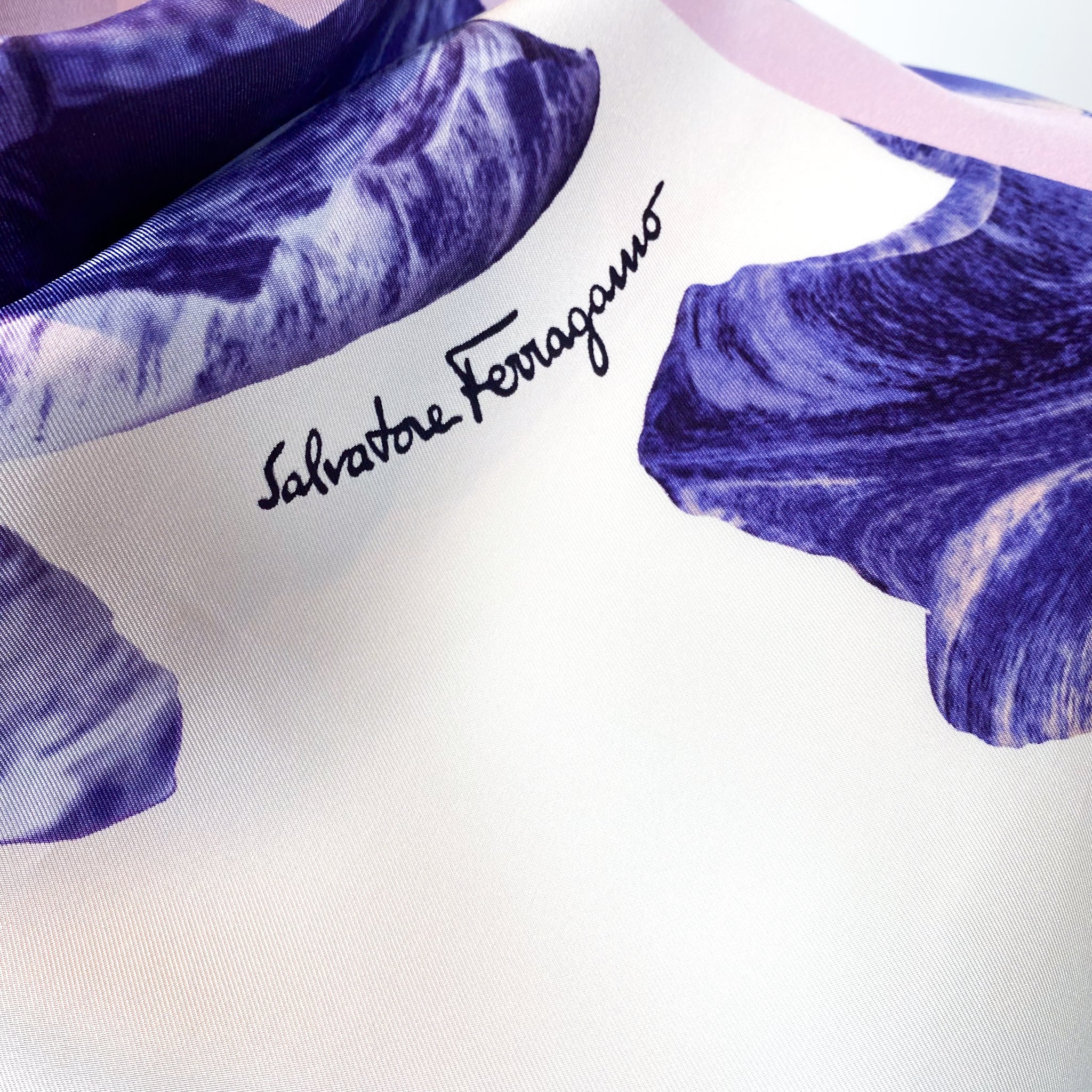 Brand New Boxed Salvatore Ferragamo Designer Silk Scarf