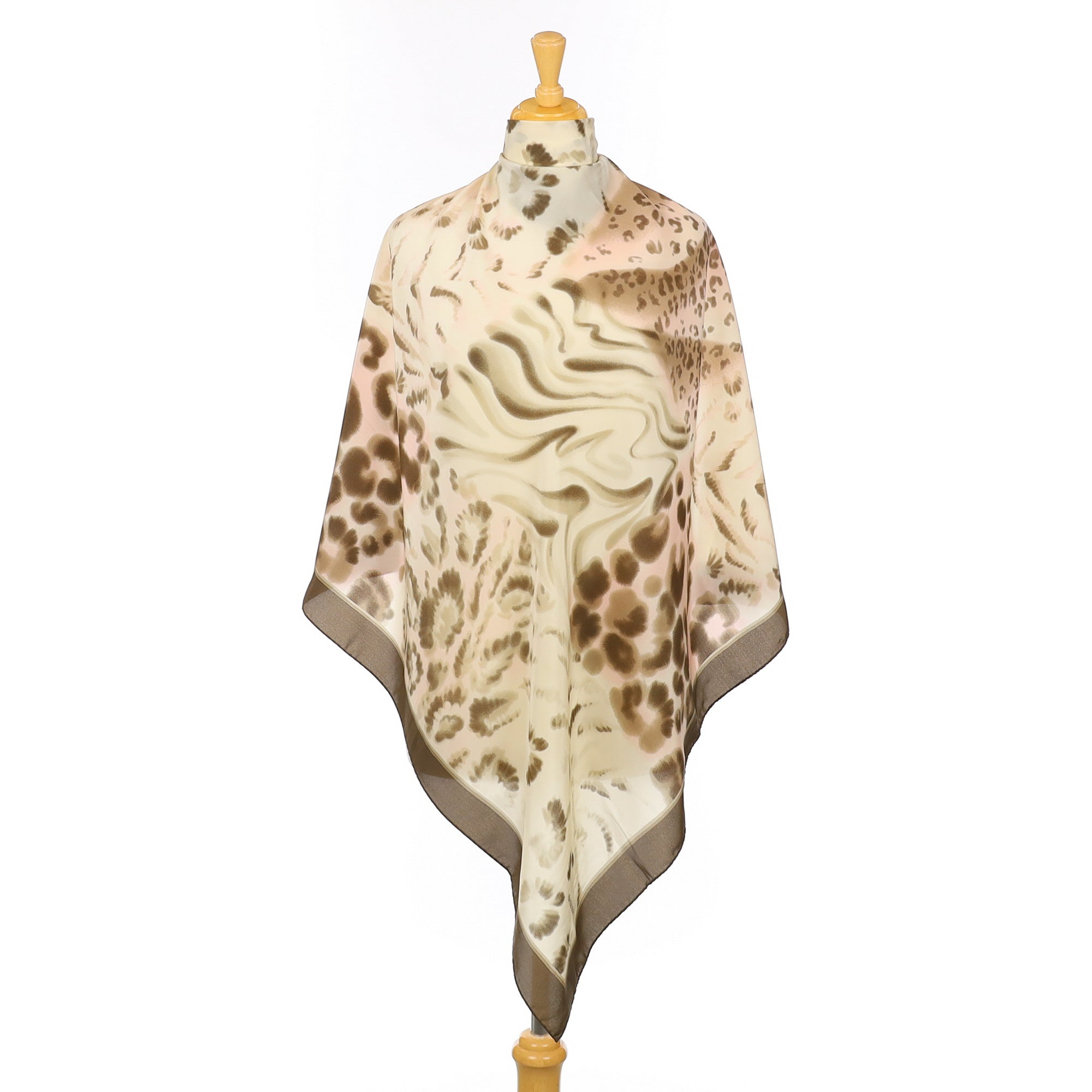 Basler Abstract Neutral Silk Scarf