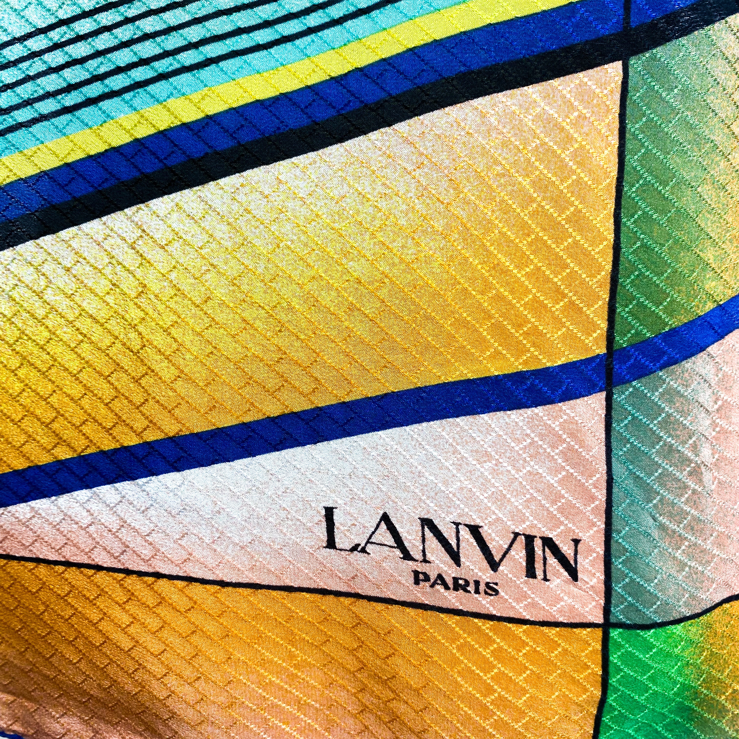 1970s Lanvin Vintage Silk Scarf